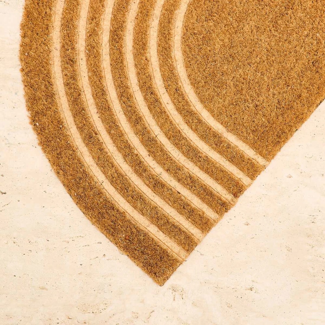 2 Embossed Semi Circle Door Mat - 75cm x 45cm, 2 of 5