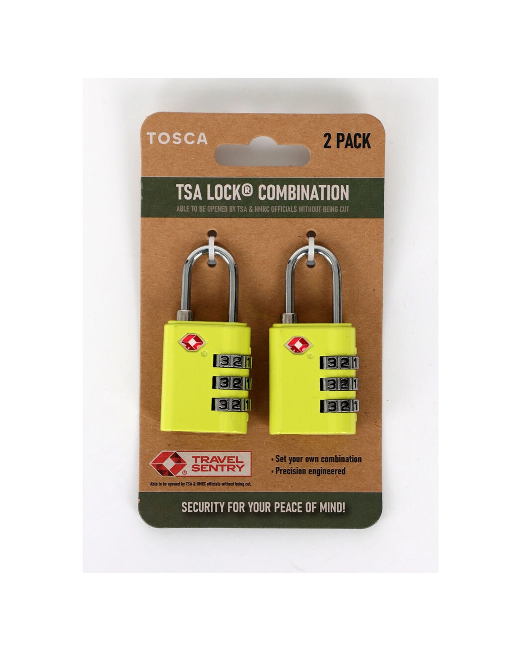 2 Tosca 4Pc Travel Luggage Suitcase Tsa Combination Lock - Yellow, 2 of 2