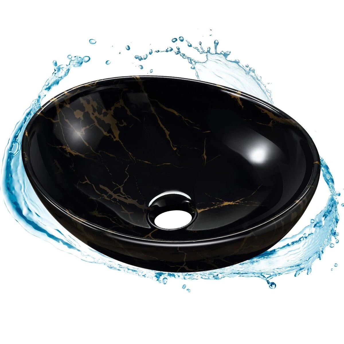7 LUXSUITE Bathroom Sink Basin Vessel Washing Vanity Bowl Countertop Above Counter Toilet Hand Wash Modern Oval, 7 of 7