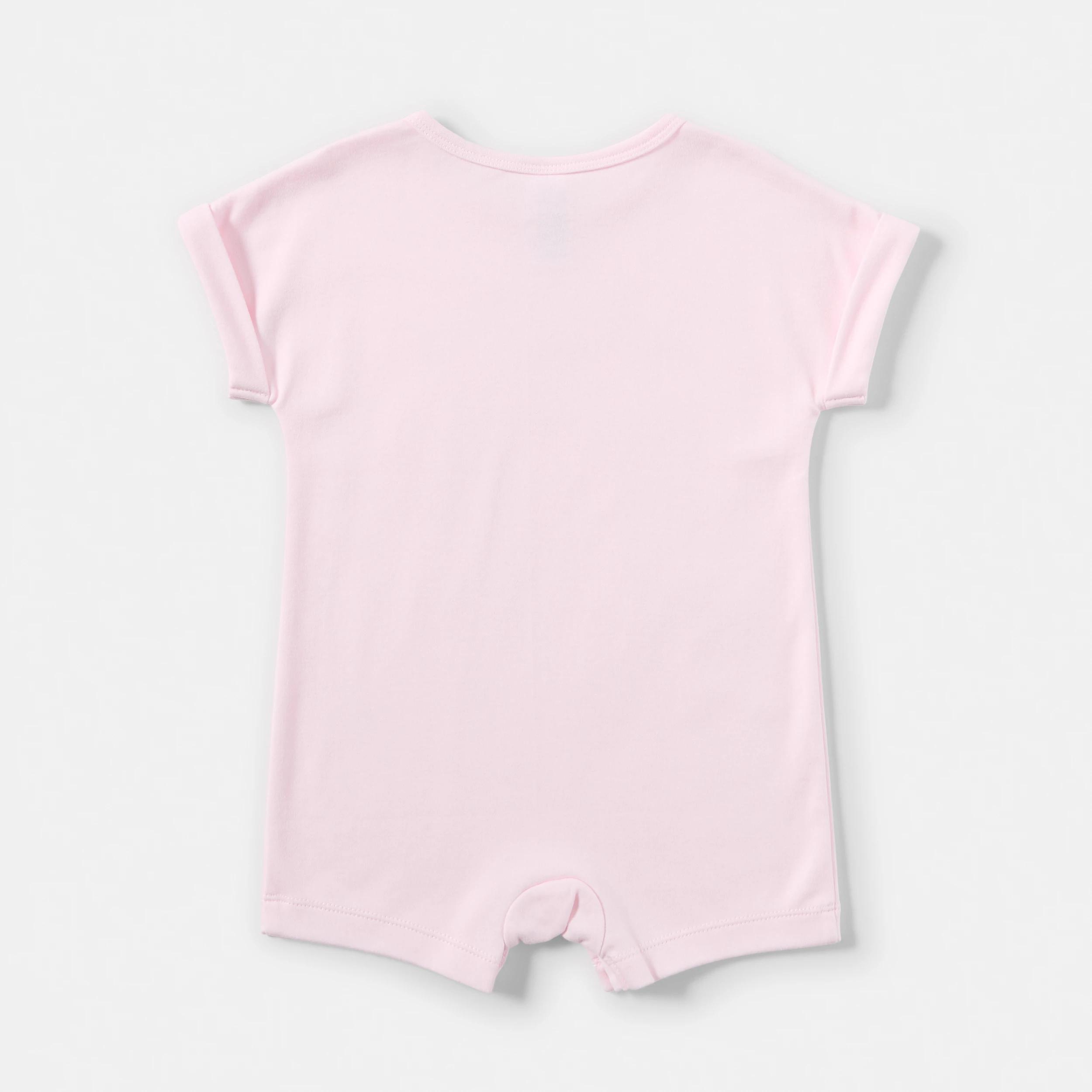 2 Short Sleeve Print Romper BALLERINA SLOGAN, 2 of 3