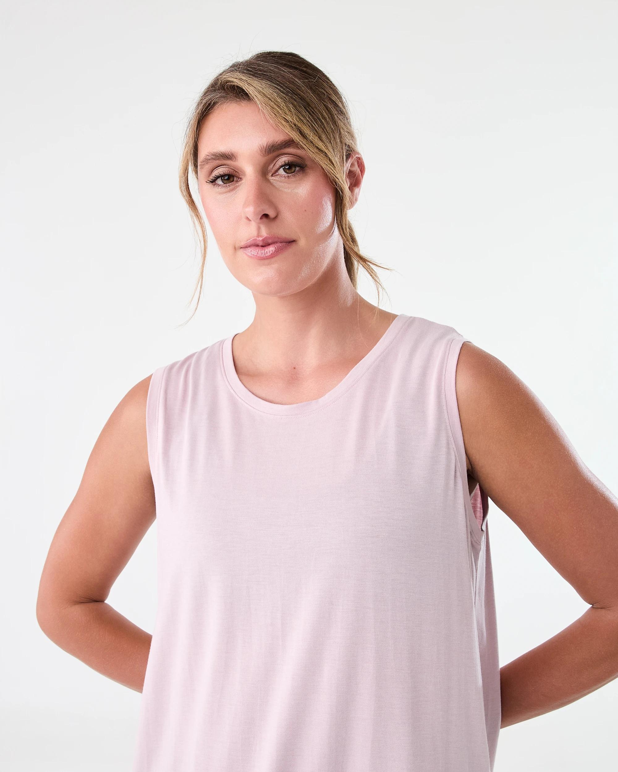 4 Active Womens Sleeveless Mesh Tank Sol B Pink, 4 of 6