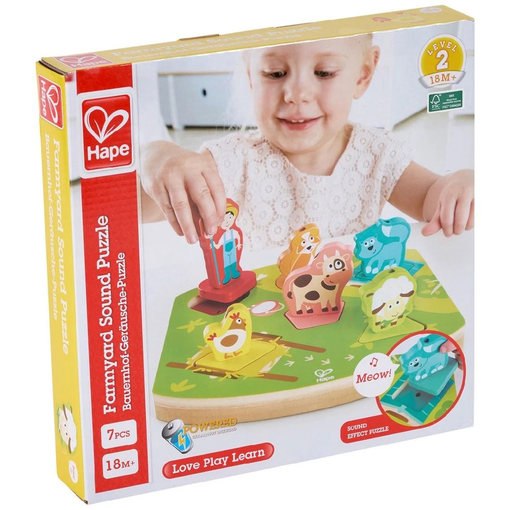 1 Hape Farmyard Sound Puzzle, 1 of 4