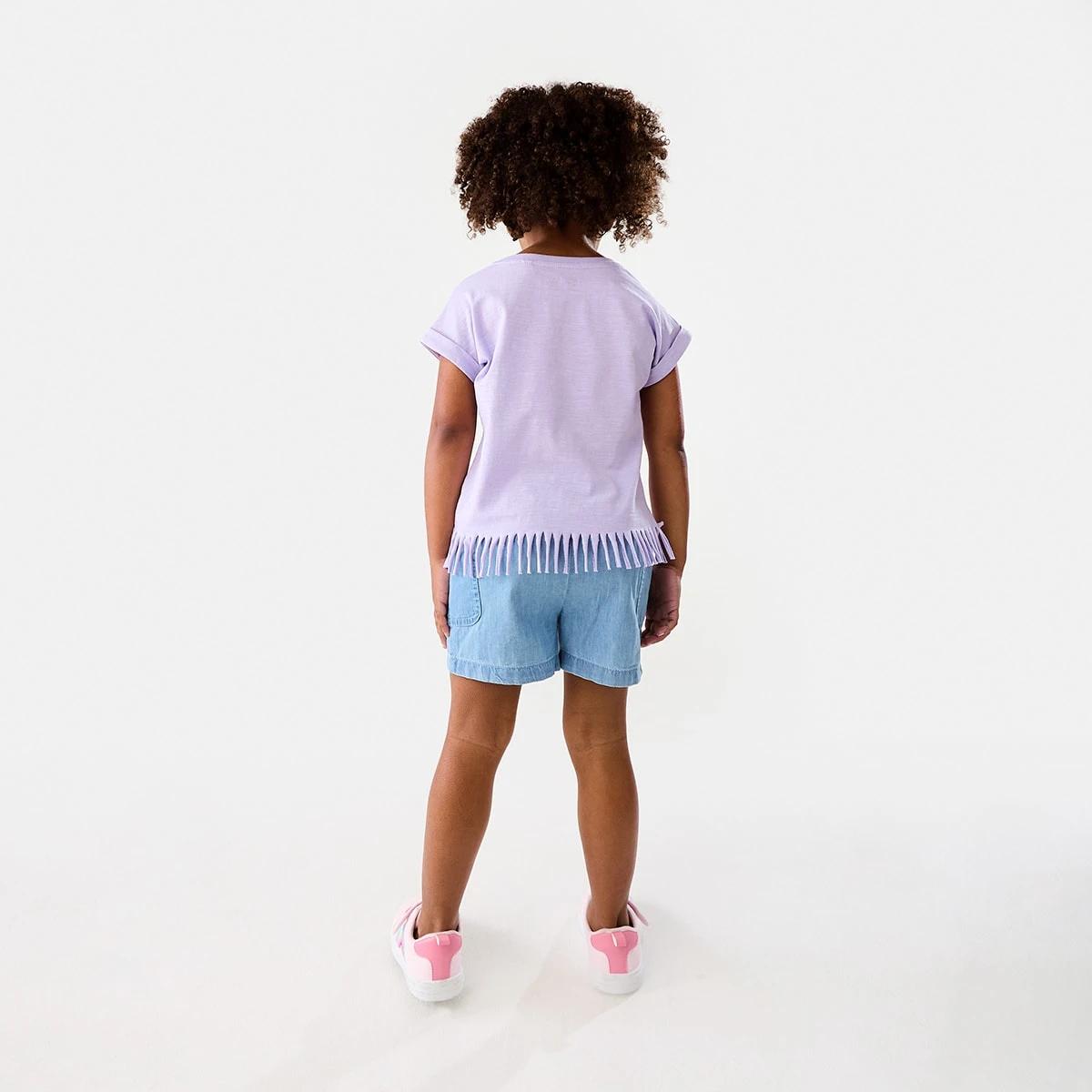 7 Short Sleeve Fringe T-shirt Pst Purple, 7 of 9