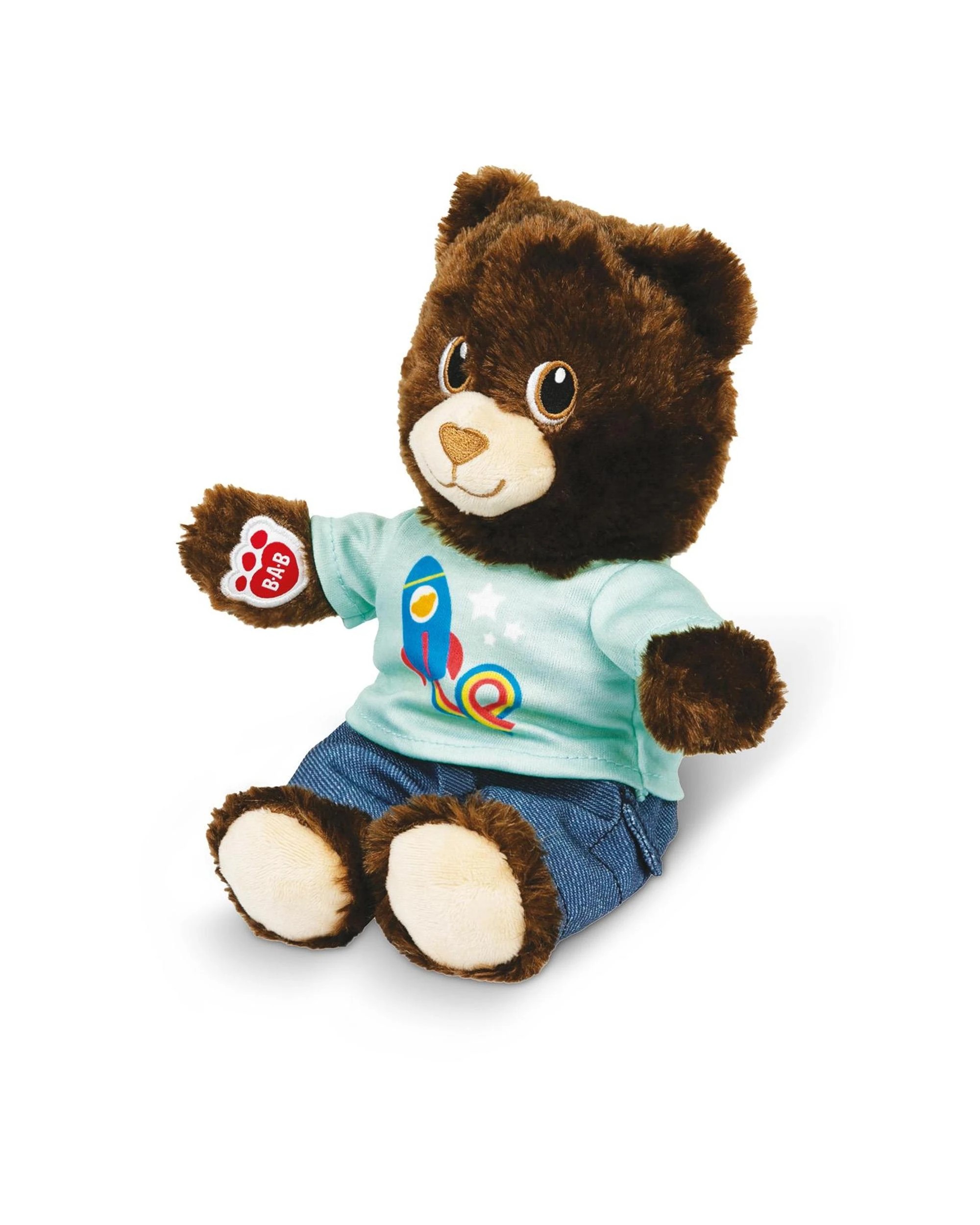 2 Casdon Build-A-Bear Workshop Furtastic Bear and Outfit - Dark Brown + Rocket -  Plush, 2 of 9