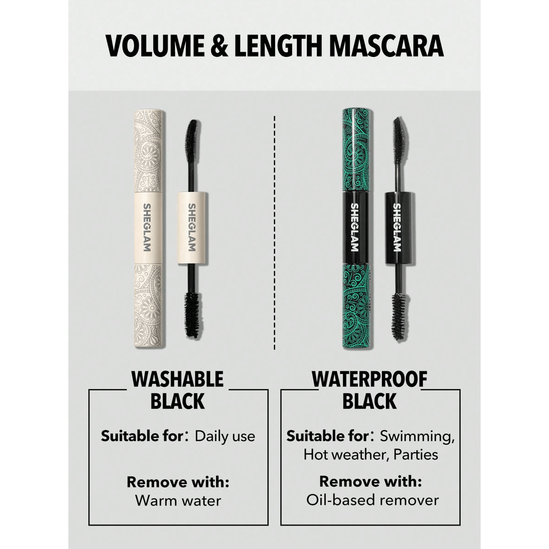 6 SHEGLAM All-In-One Volume & Length Mascara - Washable Black, 6 of 6