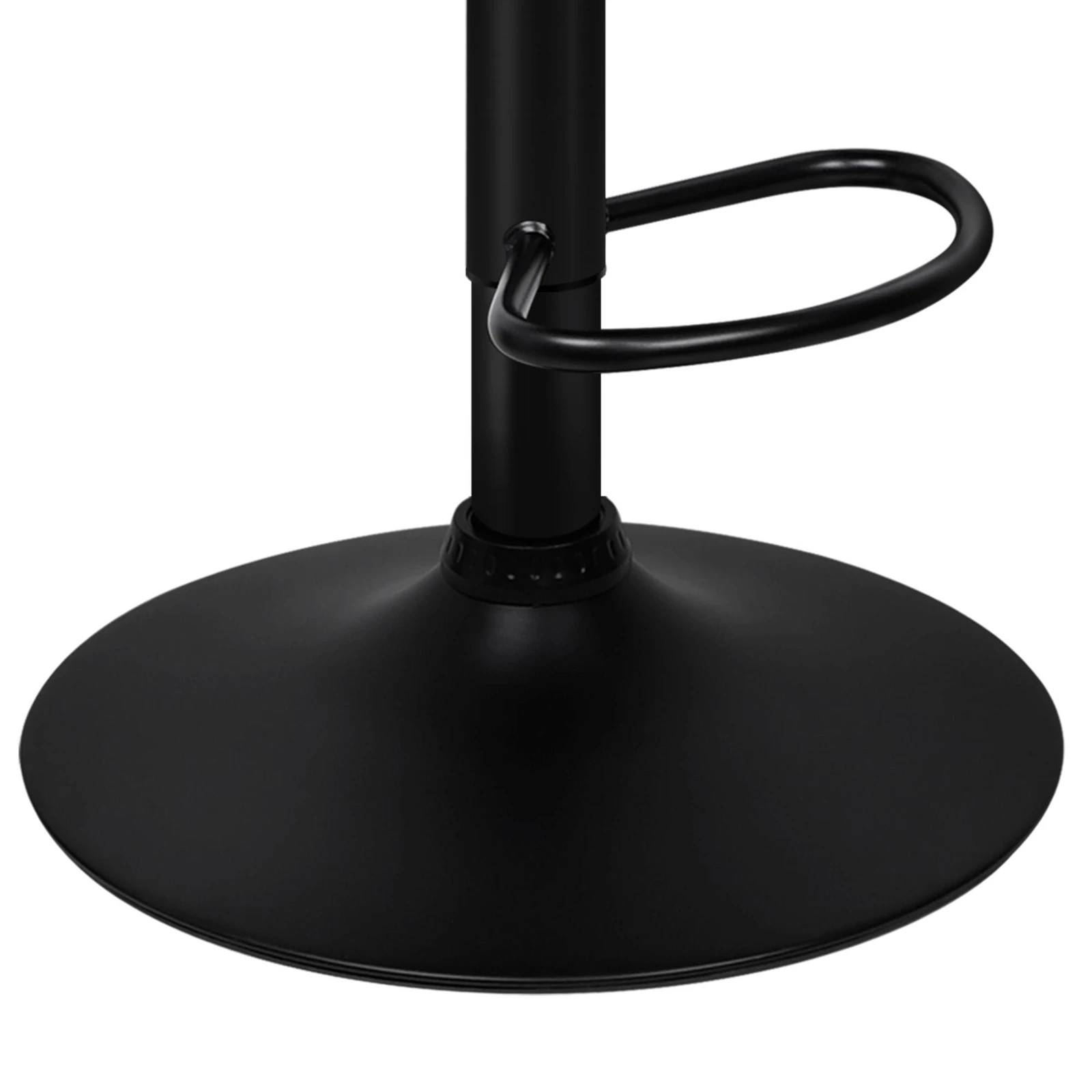 6 Alfordson 2x Bar Stool Joan Kitchen Swivel Chair Wooden Leather Gas Lift - Black, 6 of 10