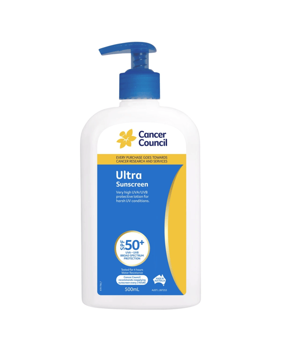 Cancer Council SPF50+ Ultra Sunscreen 500ml