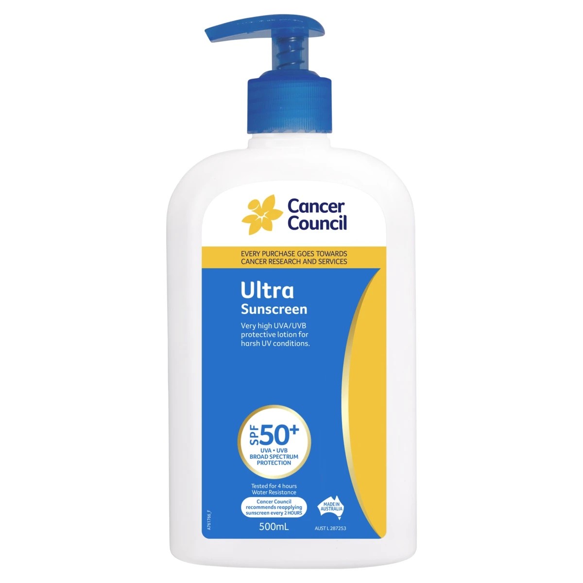 1 Cancer Council SPF50+ Ultra Sunscreen 500ml, 1 of 4