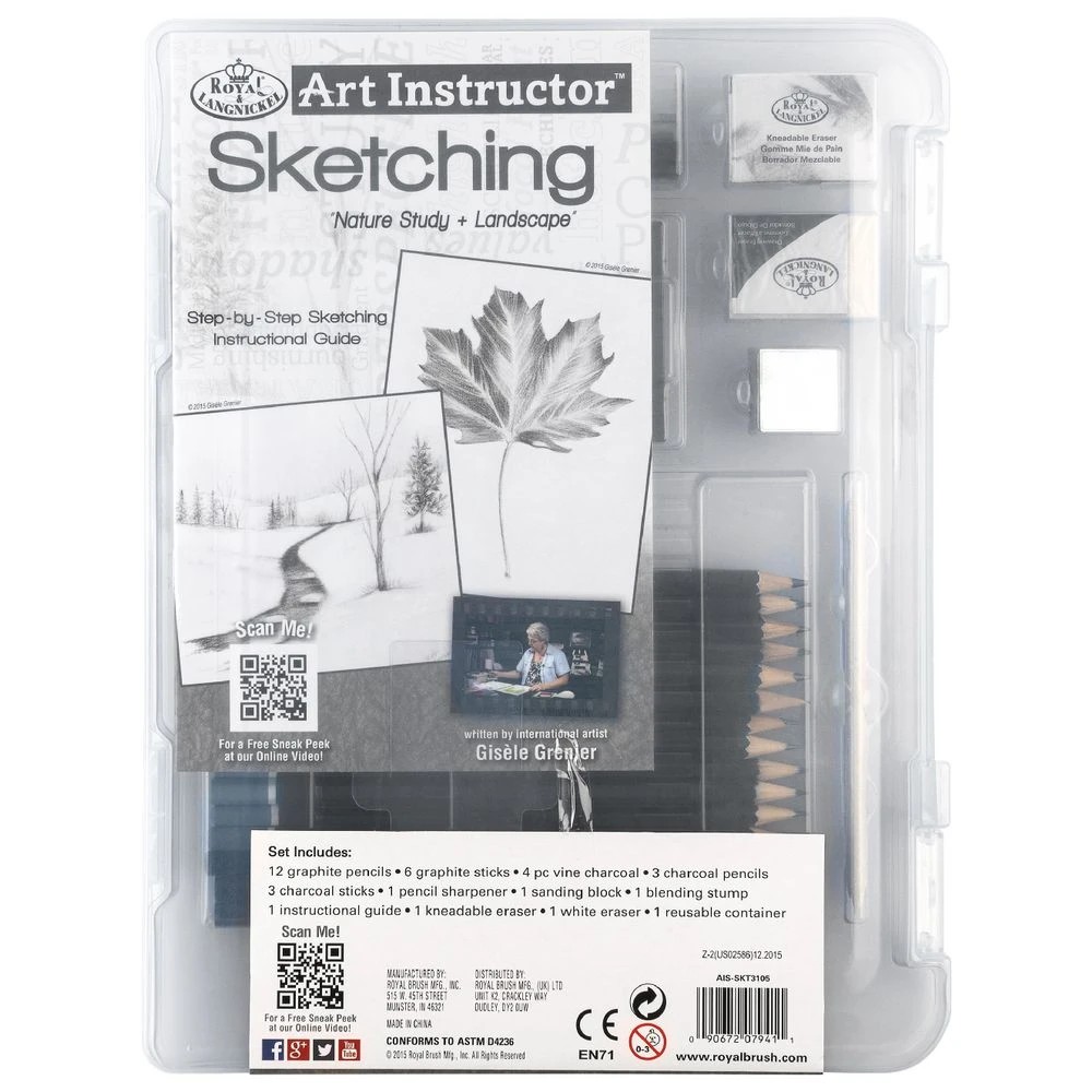 2 Royal & Langnickel Art Instructor Set Sketching 35 Pieces, 2 of 6
