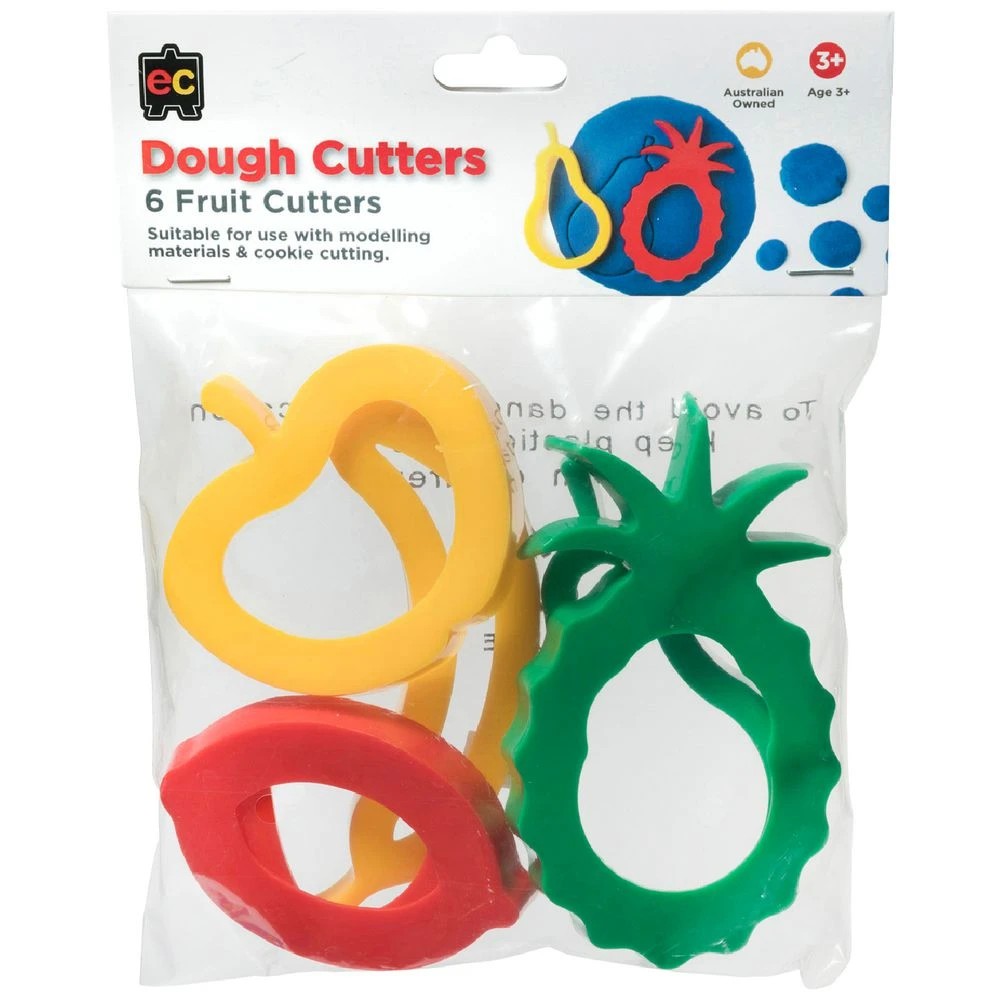 1 Educational Colours Fruit Dough Cutters 6 Pack, 1 of 1