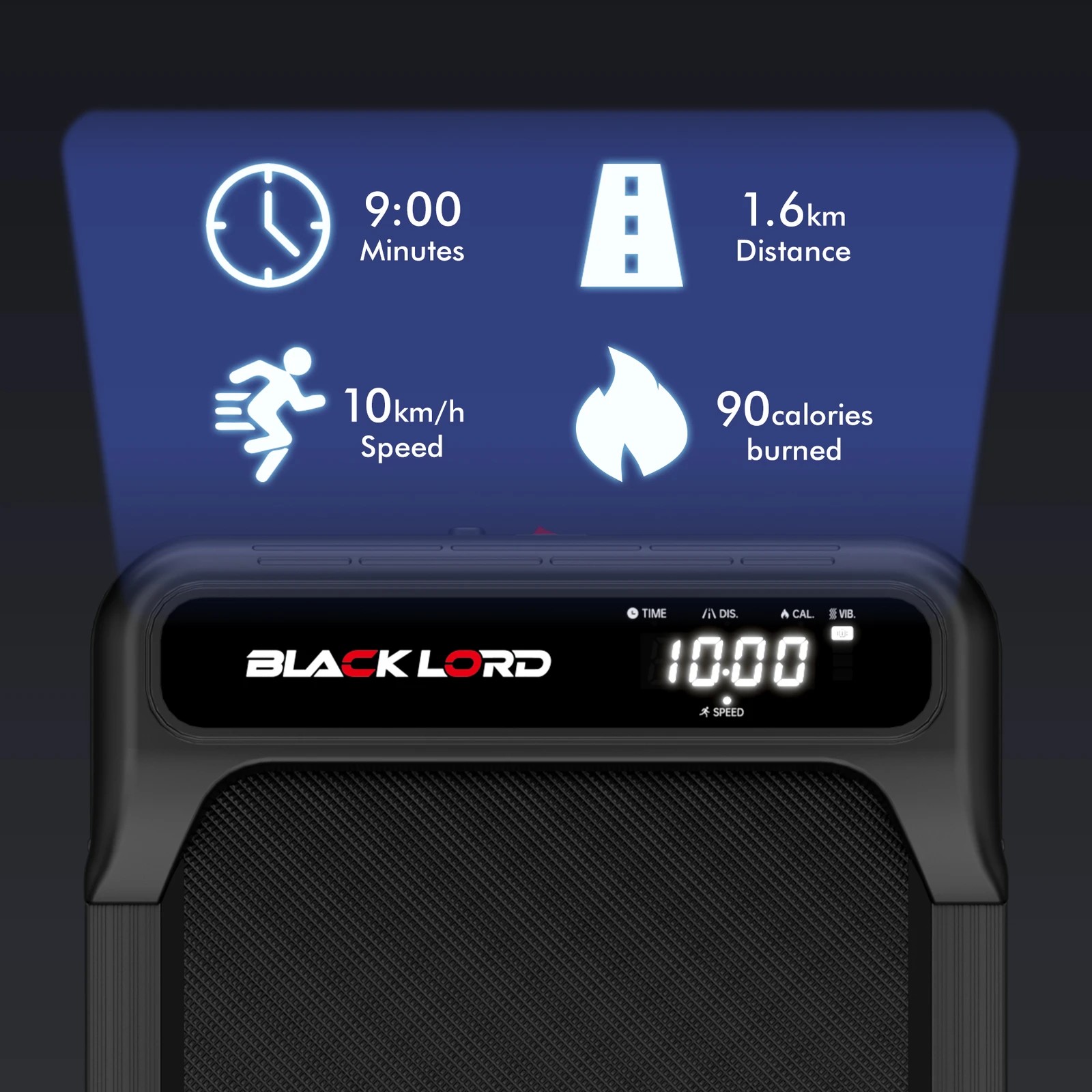 5 Black Lord Treadmill 4-in-1 Walking Vibration Pad Incline with Magnetic Remote - Black, 5 of 9