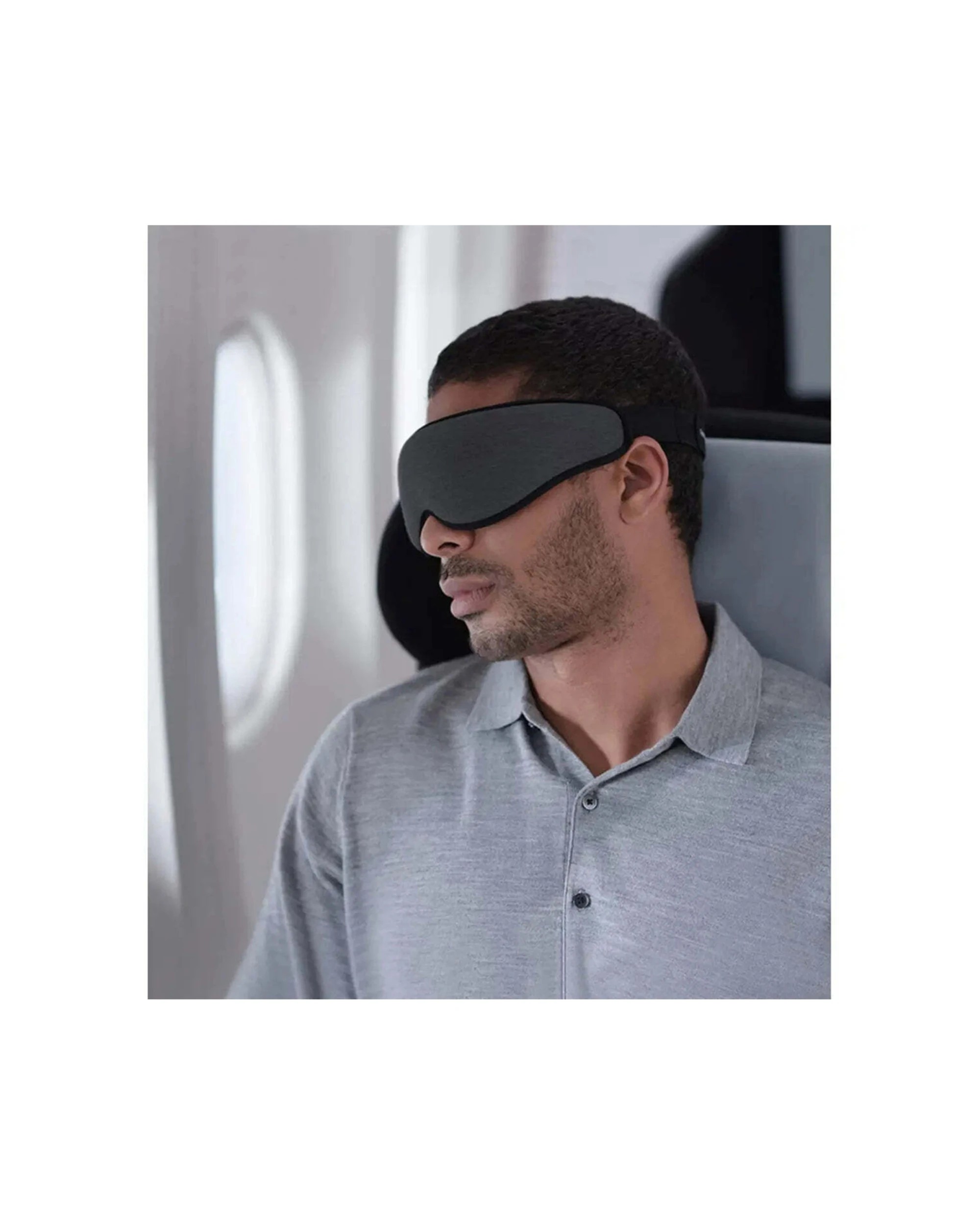2 Ostrich Pillow Eye Mask Dark Night Ergonomic 3D Design 100 Percent Blackout Sleep Aid - Black, 2 of 4