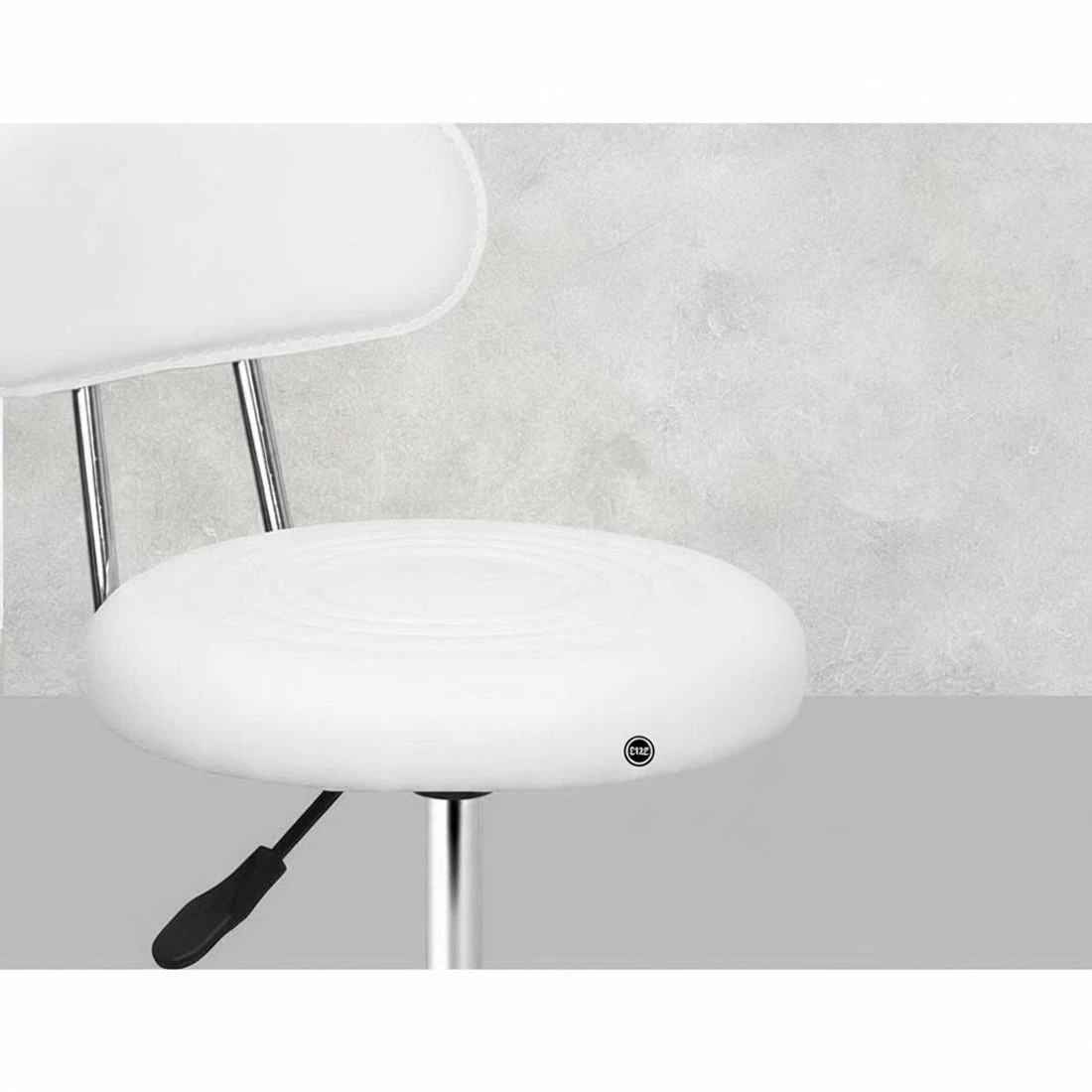 5 Artiss Salon Stool Swivel Chair Backrest - White, 5 of 5