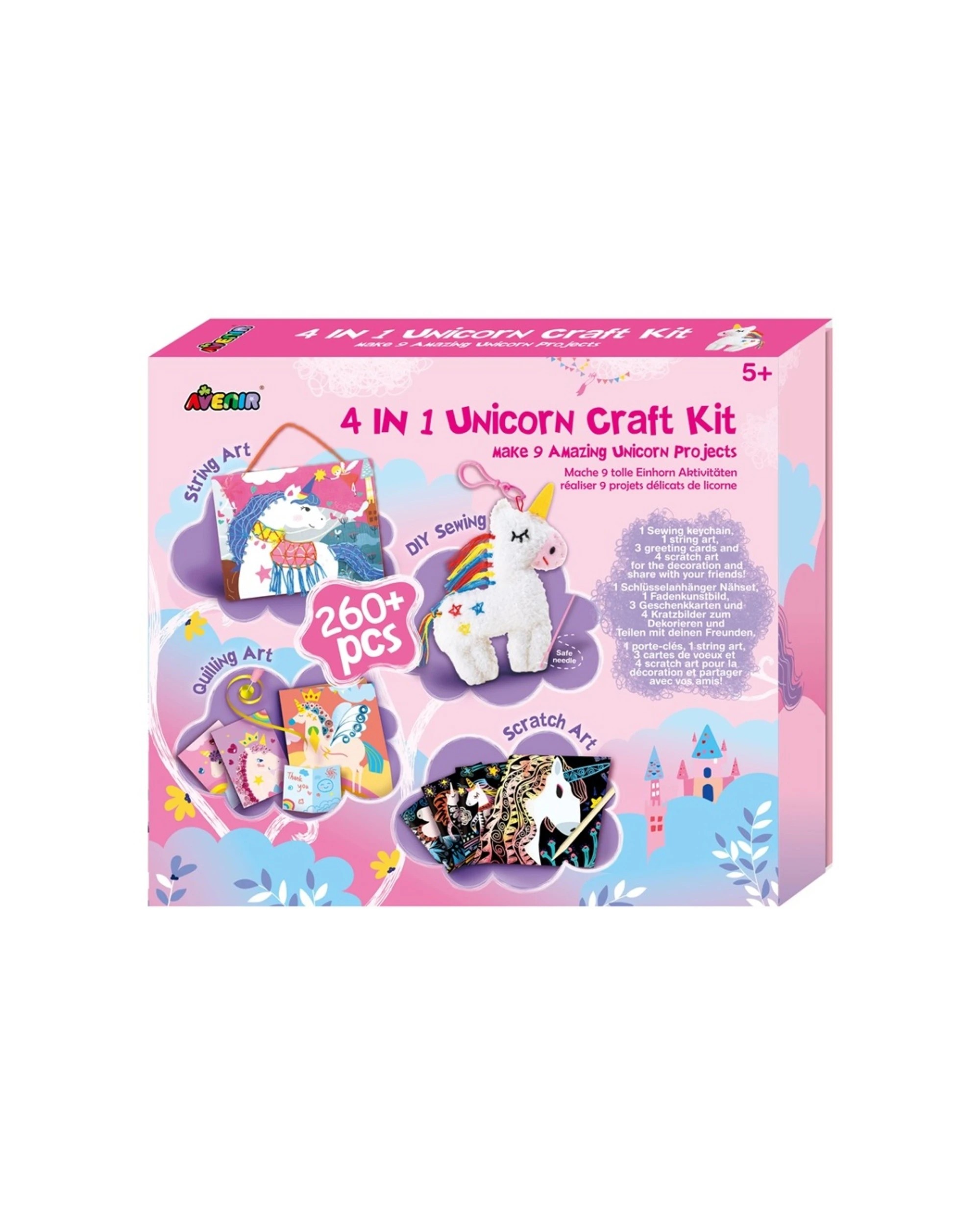 1 Avenir 4 In 1 Unicorn Craft Kit Diy Kids Childrens Activity Art Toy - Multi, 1 of 3