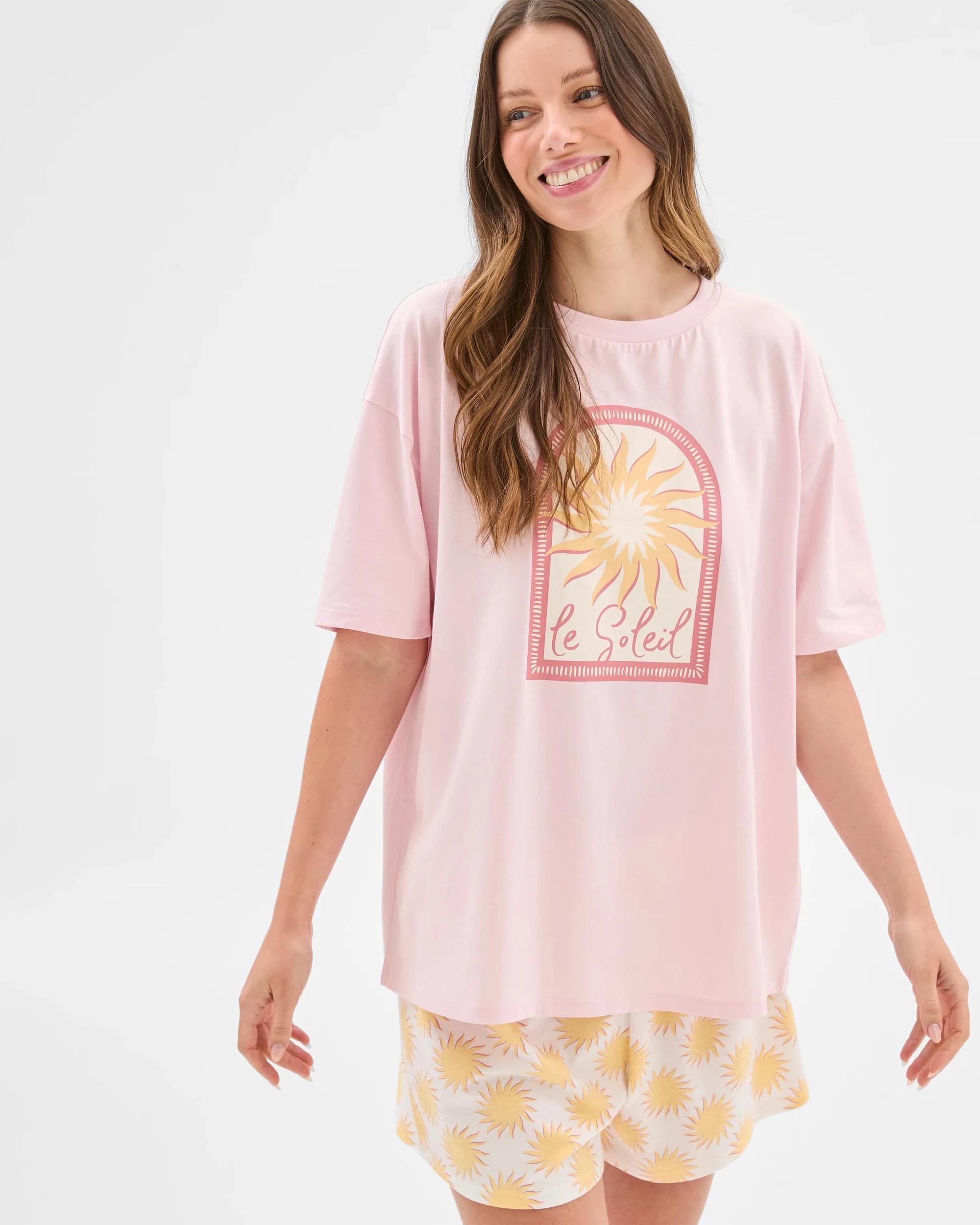 4 Target Australian Cotton T-Shirt and Shorts Pyjama Set LE SOLEIL, 4 of 7