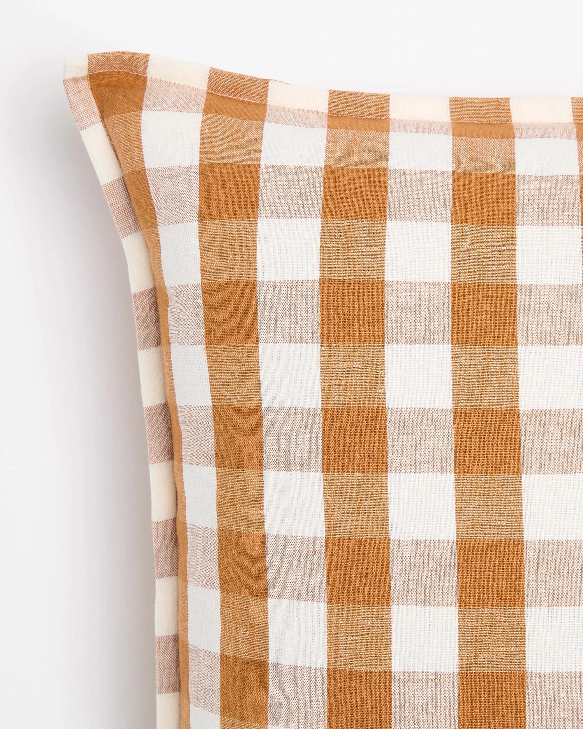 2 Target Sutton Linen Cotton YD Gingham Cushion - Yellow, 2 of 4
