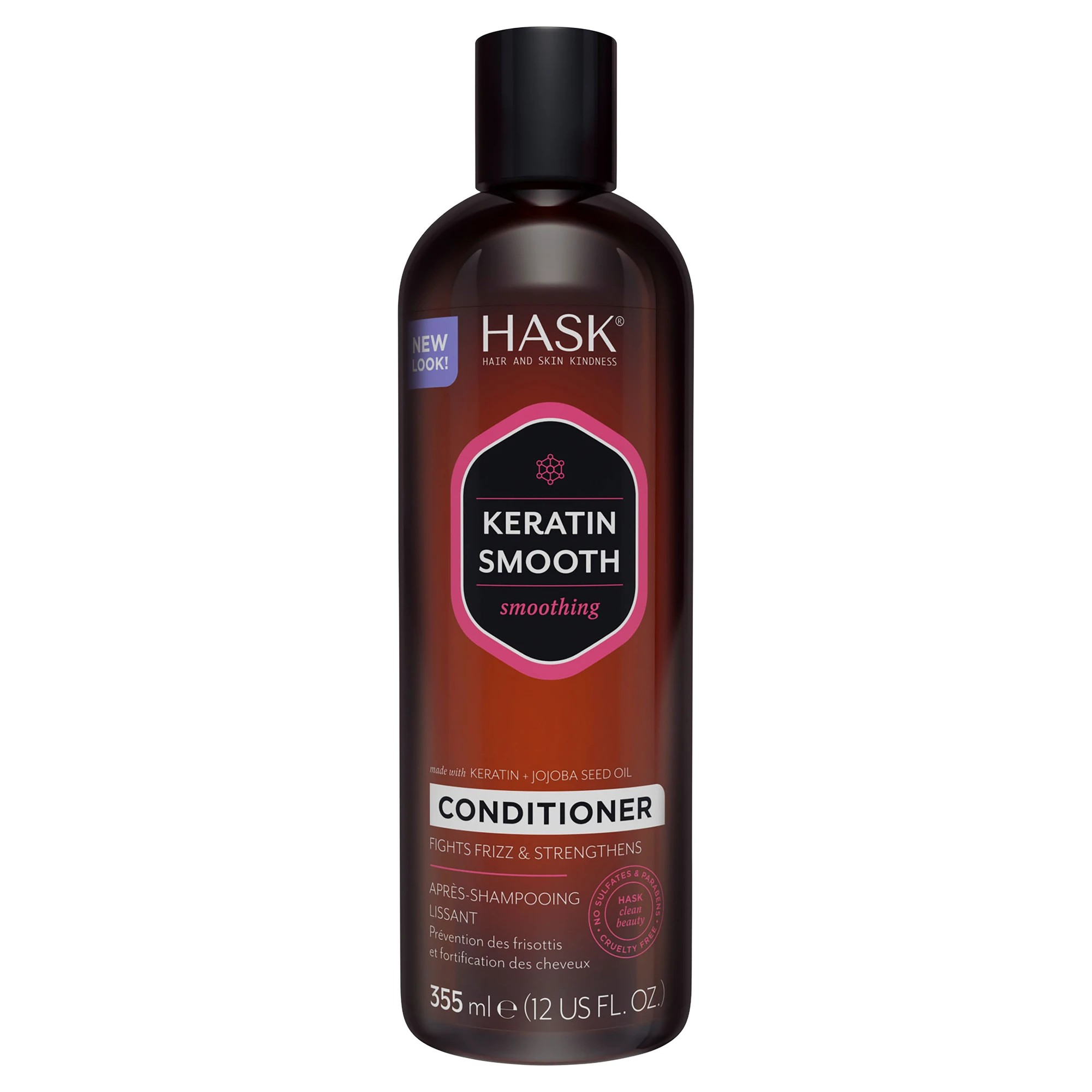 1 HASK Smoothing Conditioner 355ml - Keratin and Jojoba Seed Oil, 1 of 10