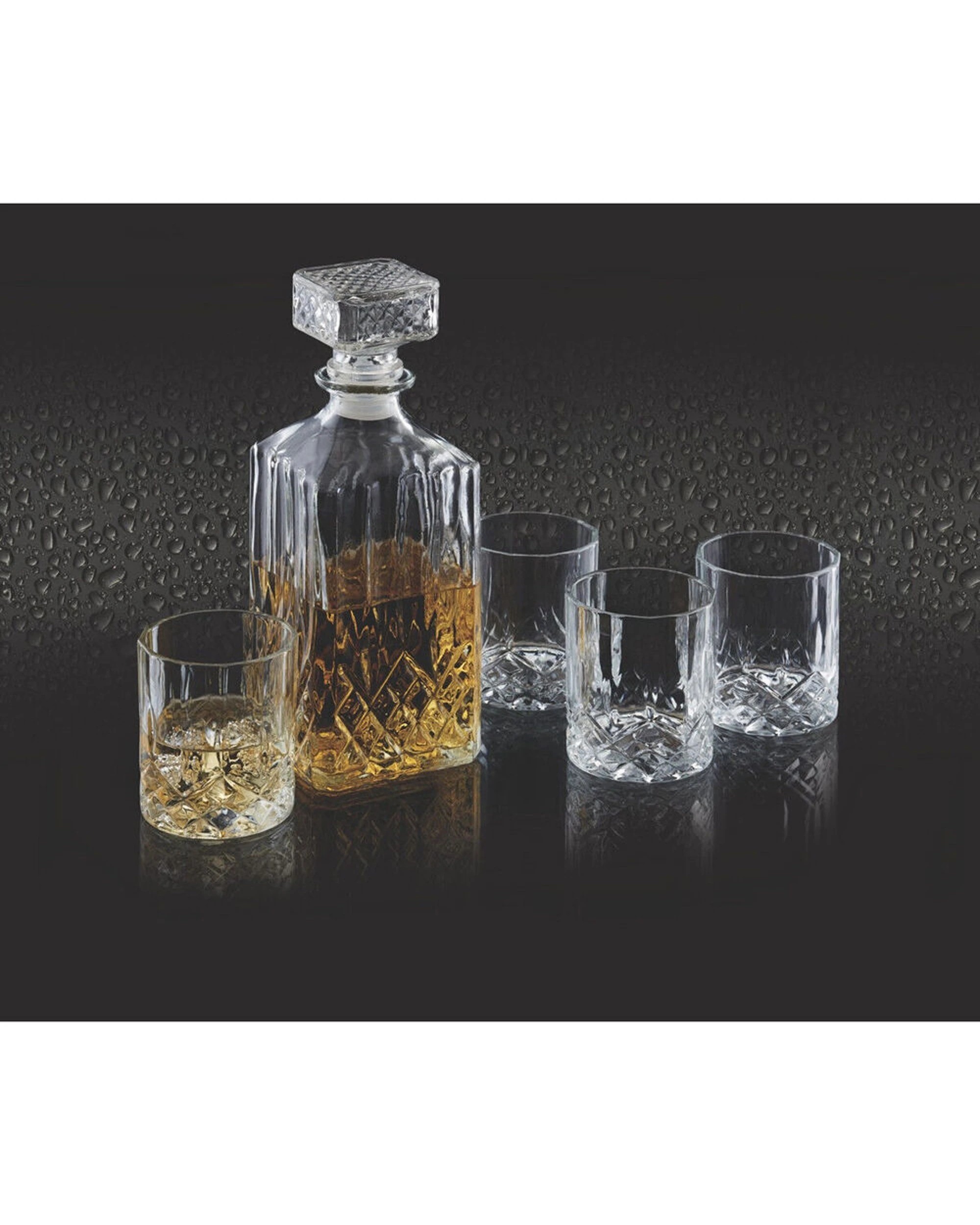 7 BarCraft 10pc Whiskey 900ml Decanter With Glass Tumblers - Clear, 7 of 8