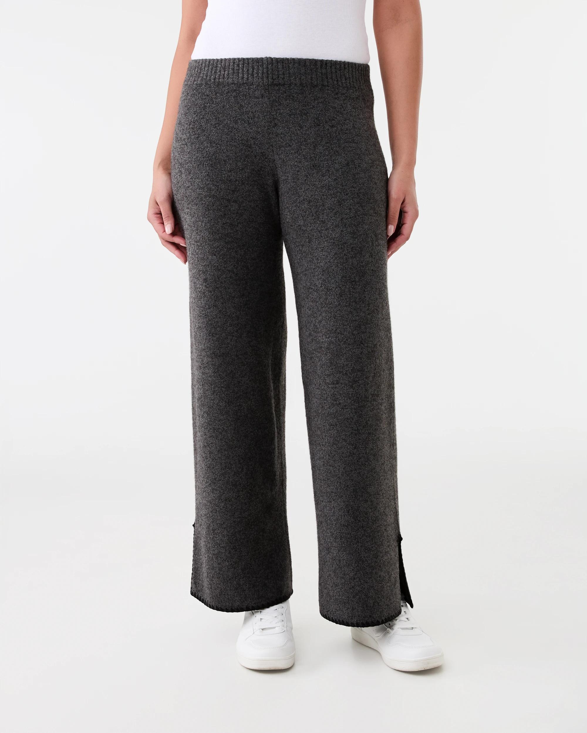 1 Blanket Stitch Hem True Knit Pants Gry Chmrle, 1 of 5