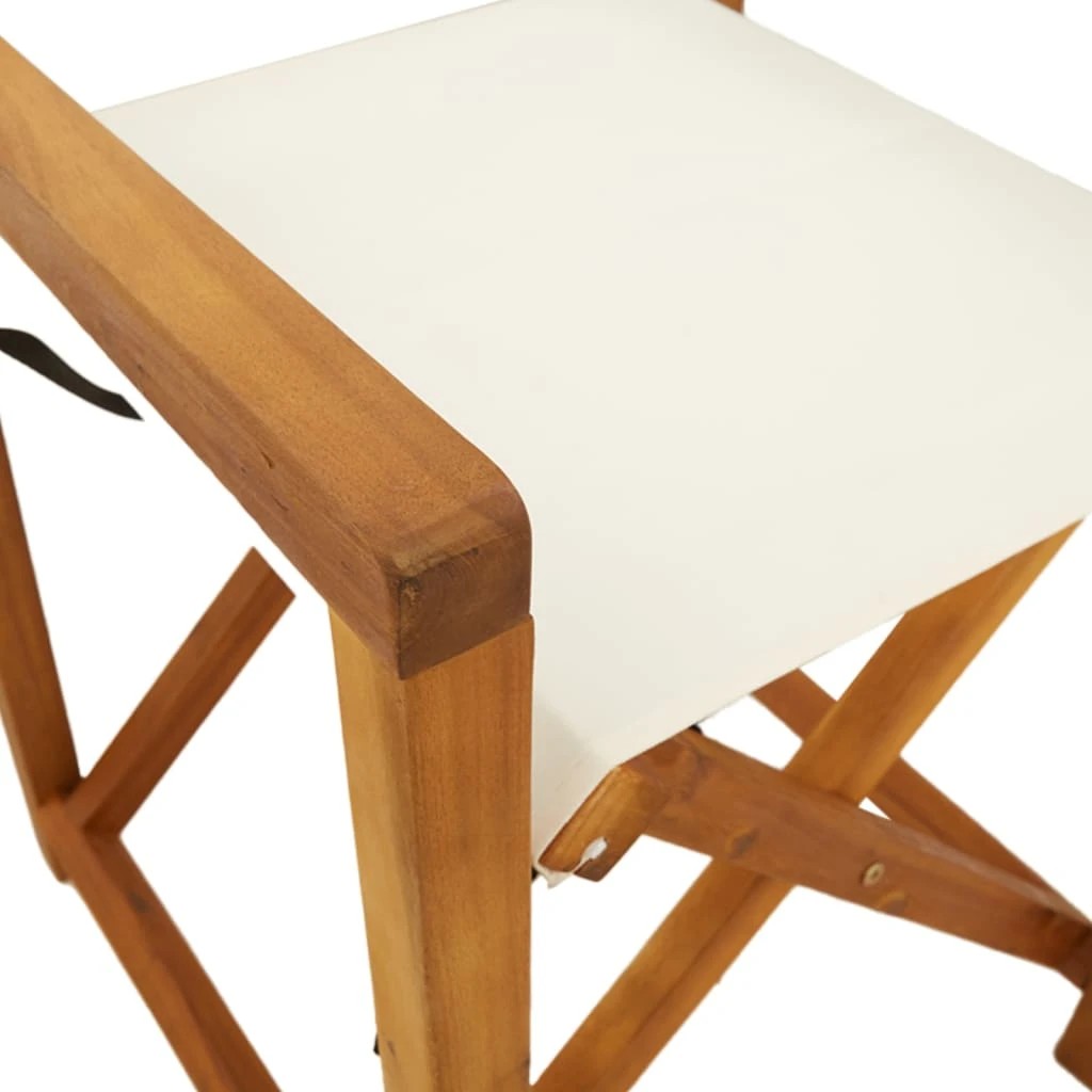 7 vidaXL folding director chair Foldable - Beige, 7 of 8