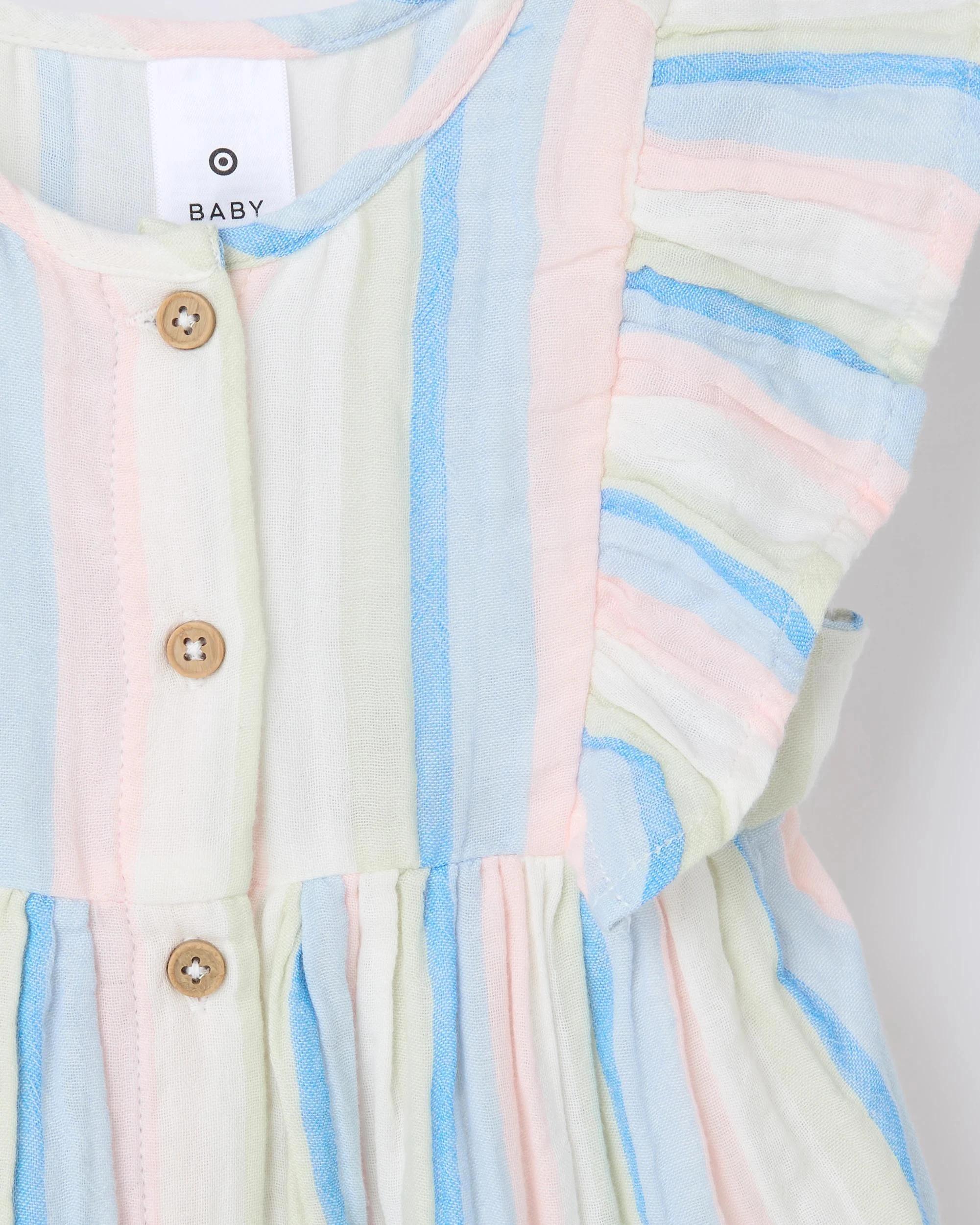 4 Target Baby Baby Girls Ruffle Woven Dress MULTI, 4 of 4