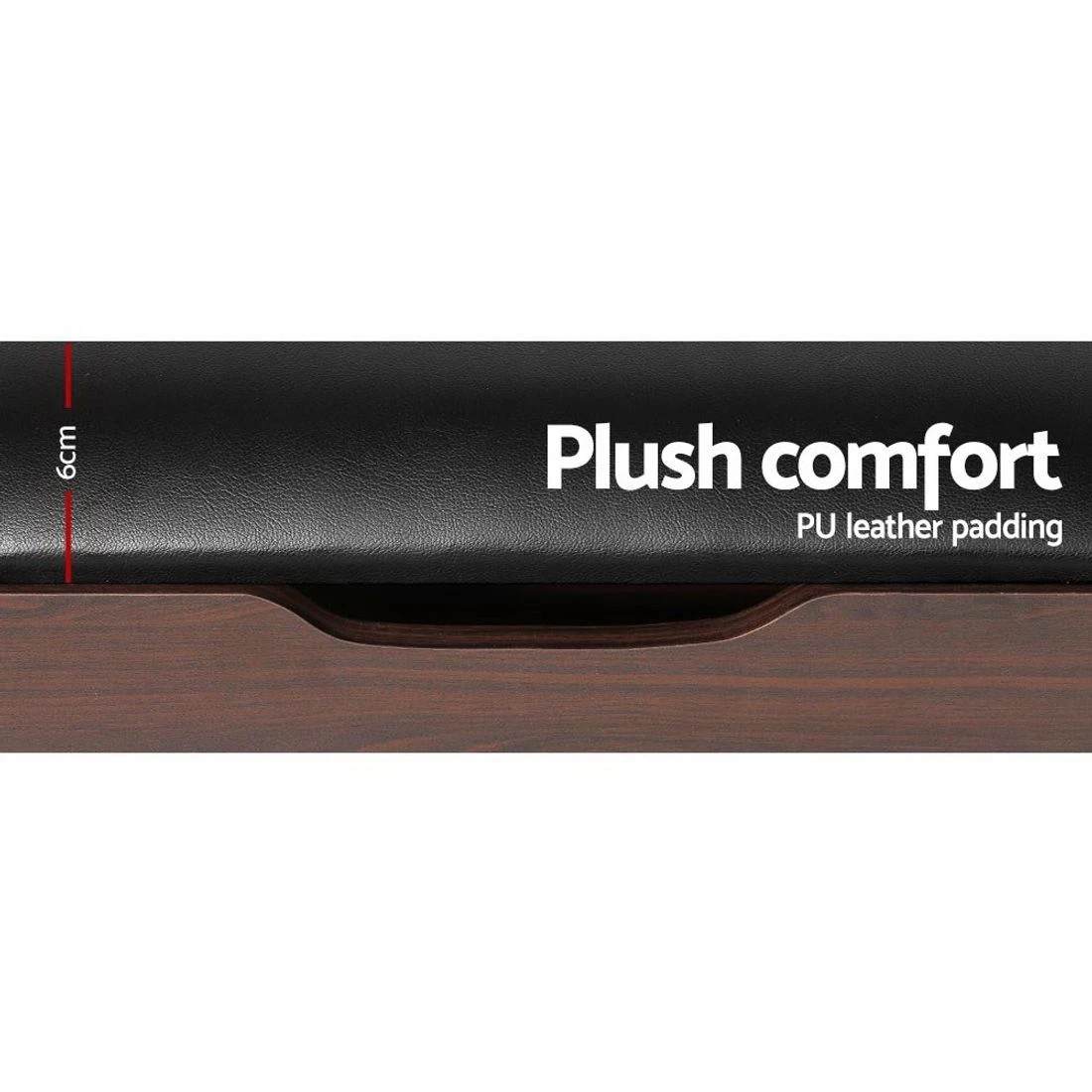 6 Artiss Shoe Rack Cabinet Bench 3-tier 15 Pairs - Brown, 6 of 8