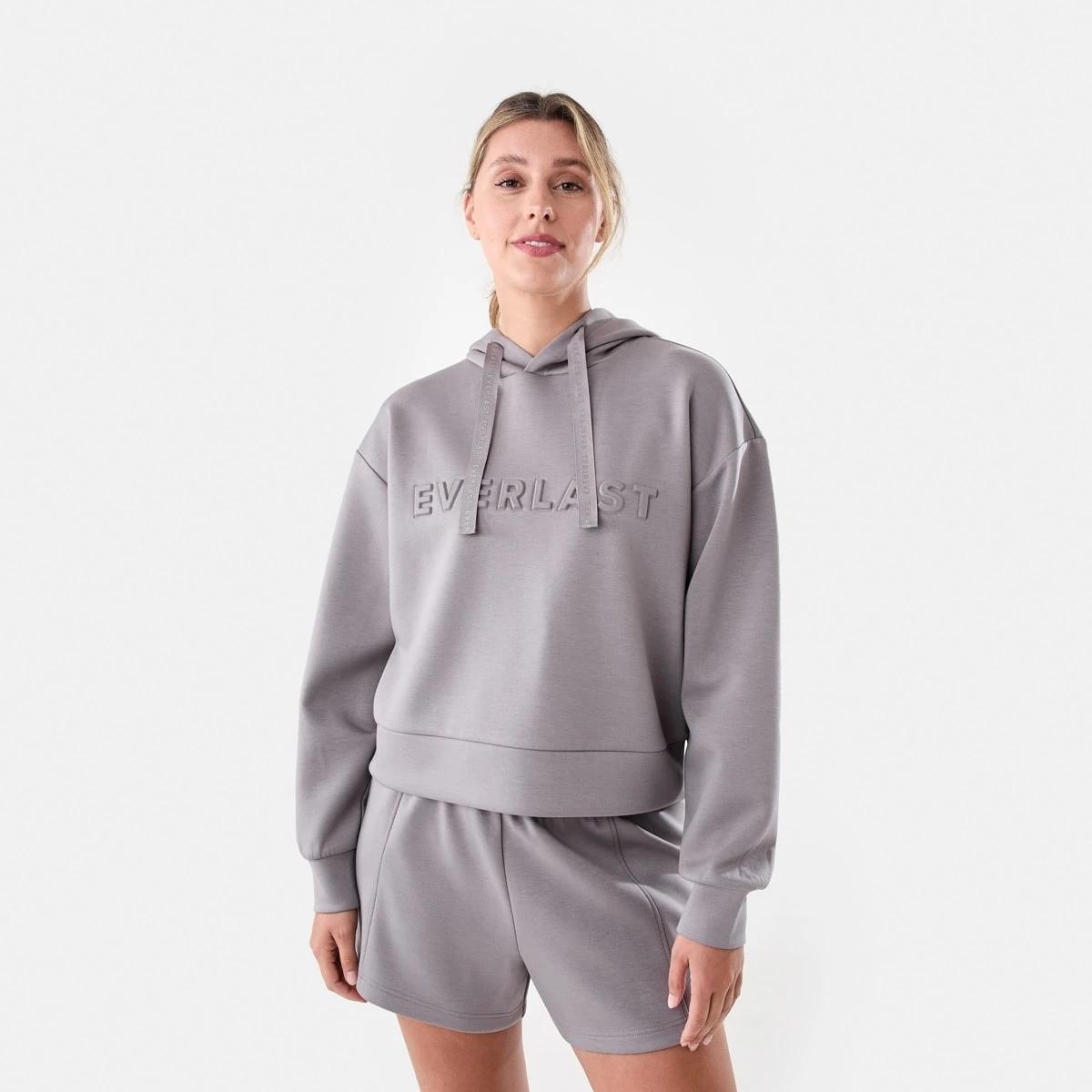 1 Everlast Womens Scuba Hoodie Deep Taupe, 1 of 7