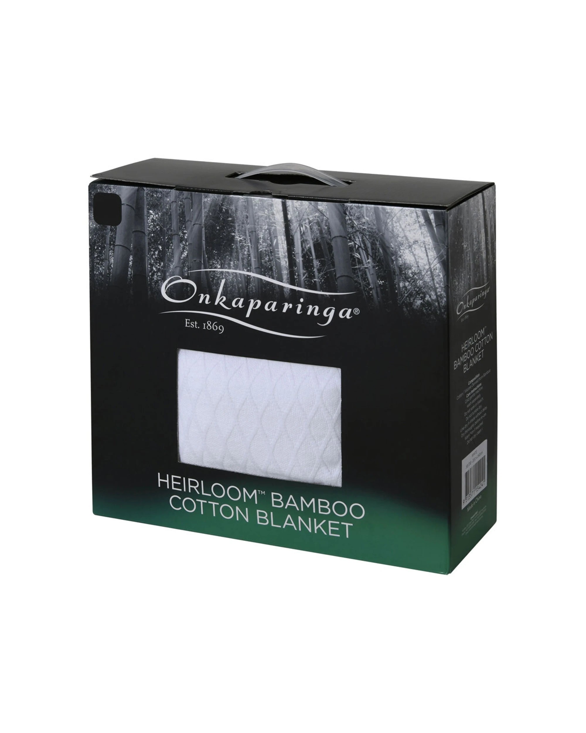 2 Onkaparinga Heirloom Bamboo Cotton Blanket Durable Soft - White, 2 of 2