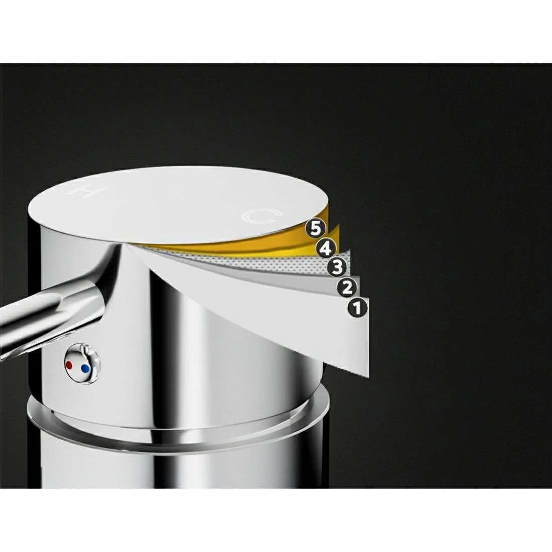 3 Cefito Basin Mixer Wall Tap Round Brass Faucet Shower Bathtub Chrome - Silver, 3 of 4