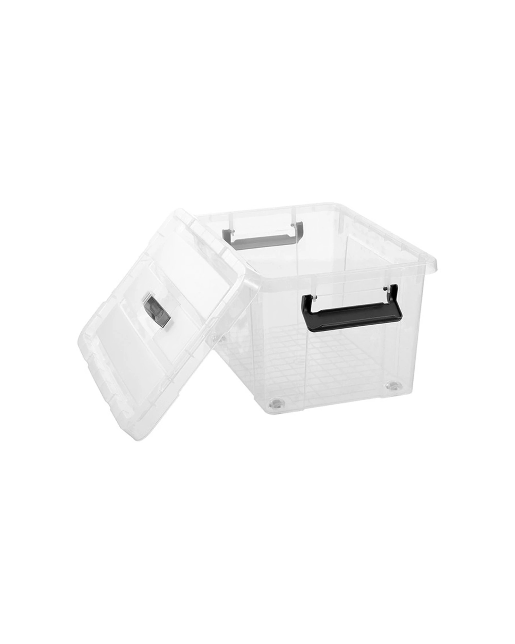 3 Boxsweden 6PK Dura Carry Box Home Organiser Storage Container 27L - Clear, 3 of 7