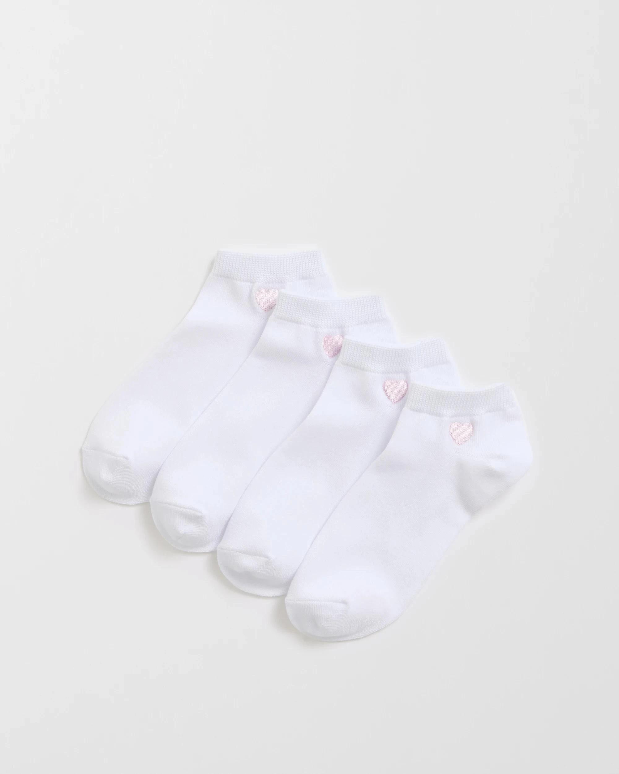 1 Target Woman Australian Cotton Blend 4 Pack Low Cut Casual Socks WHITE, 1 of 3