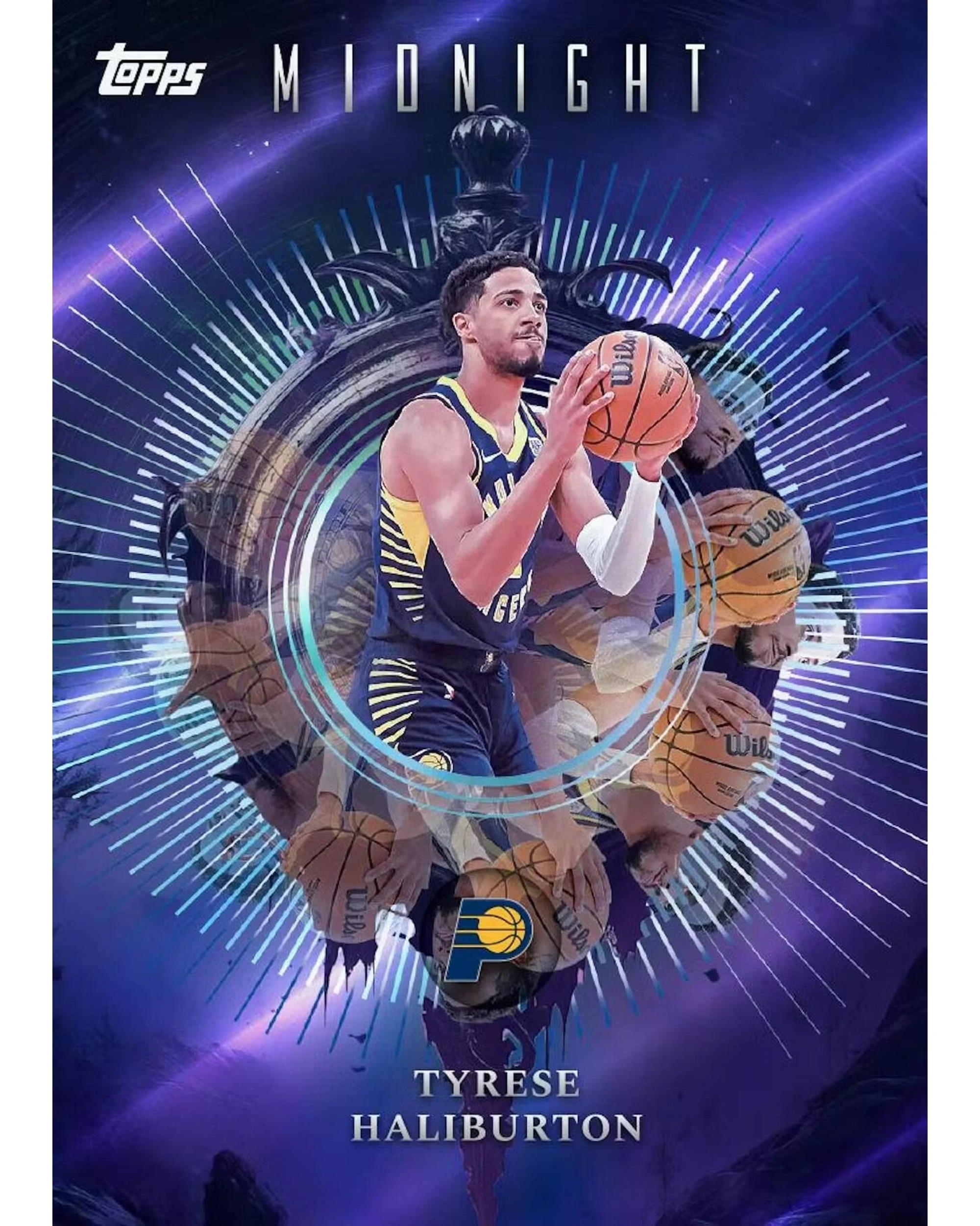 9 Topps 2025/2026 NBA Midnight Basketball Hobby Box, 9 of 10