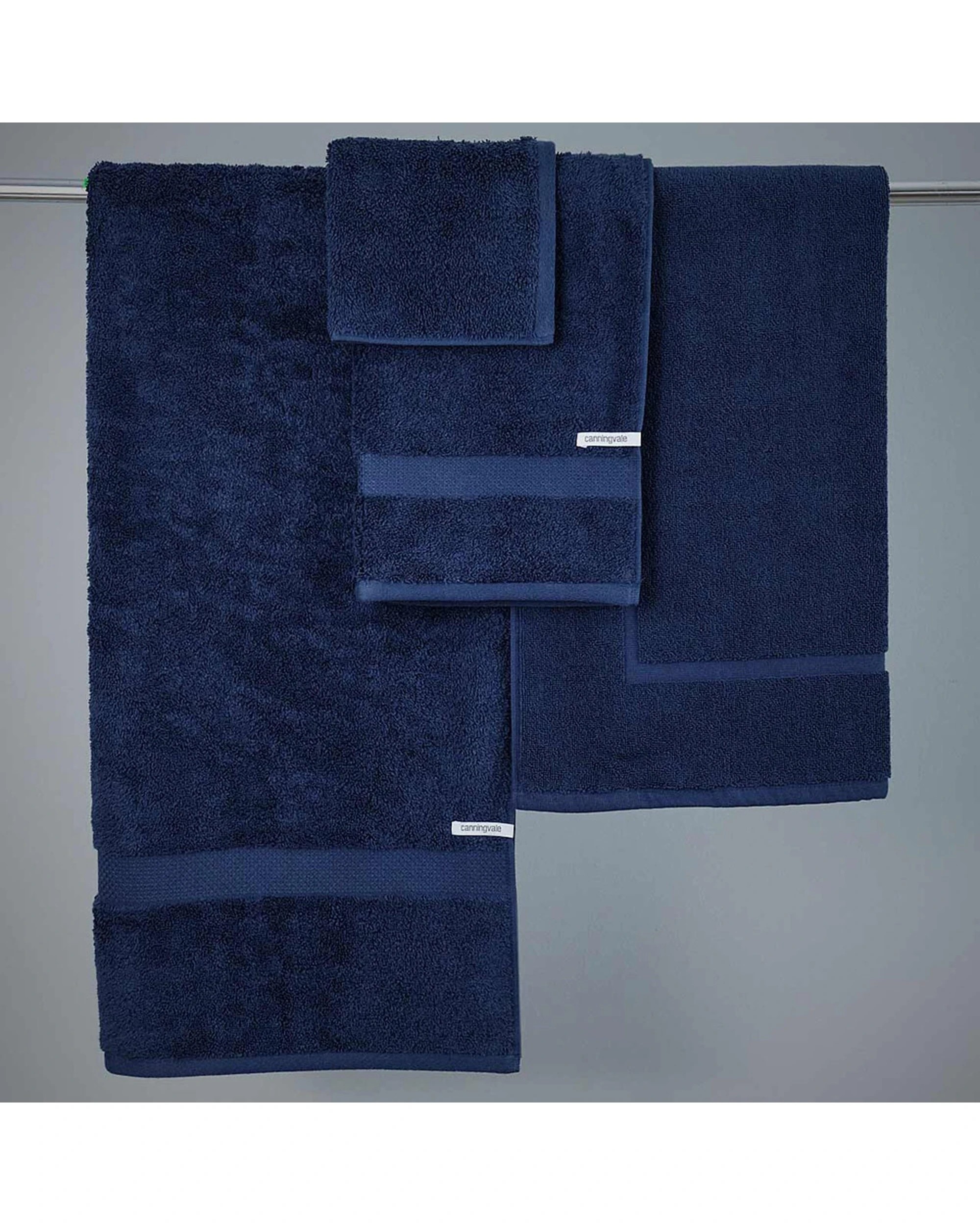 3 Canningvale Royal Splendour 8pc Home Decor Bathroom Towel Set Mezzanotte - Blue, 3 of 3