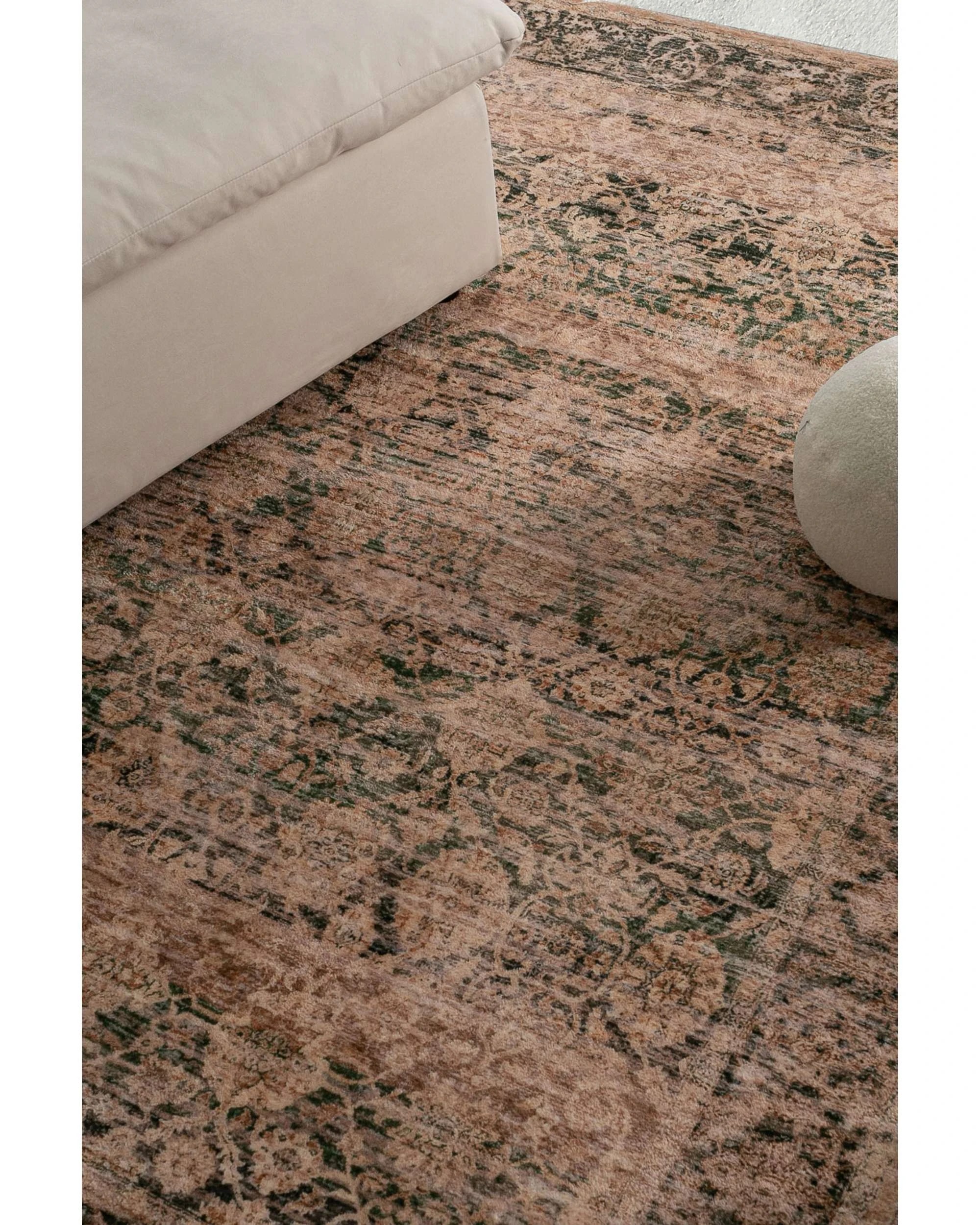 3 Loopsie Pinarli Floral Washable Rug-330cm x 240cm - Brown, 3 of 7