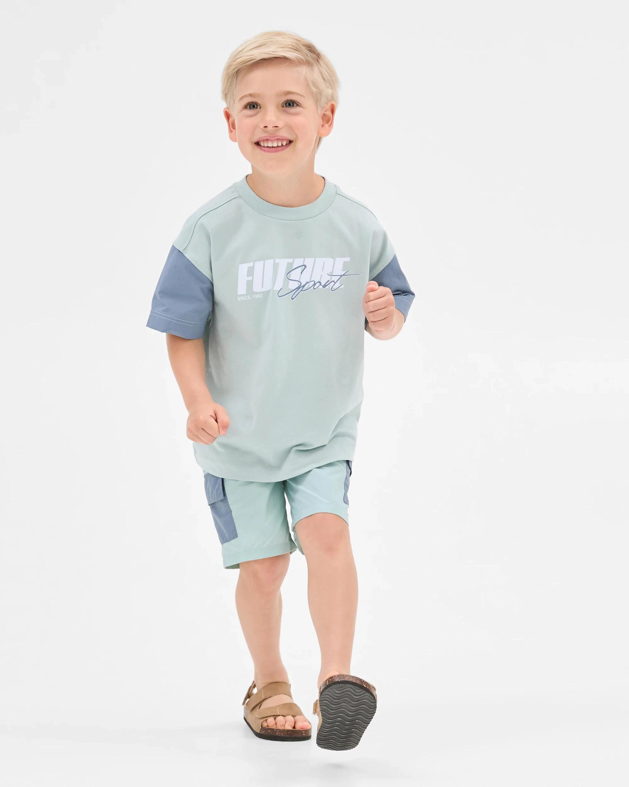 2 Target Australian Cotton and Nylon Blend Oversized T-shirt LIGHT BLUE, 2 of 7