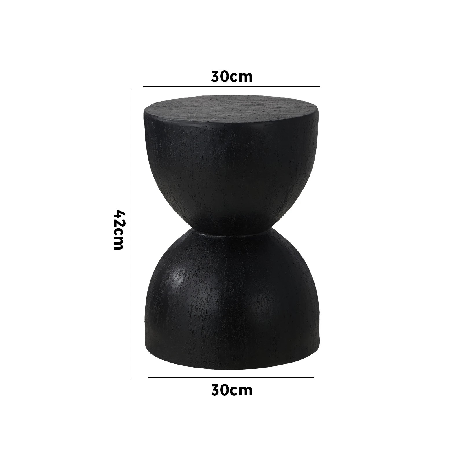 8 Oikiture Side Table Coffee Bedside End Stool Stand Stone Outdoor Indoor
 - Black, 8 of 8