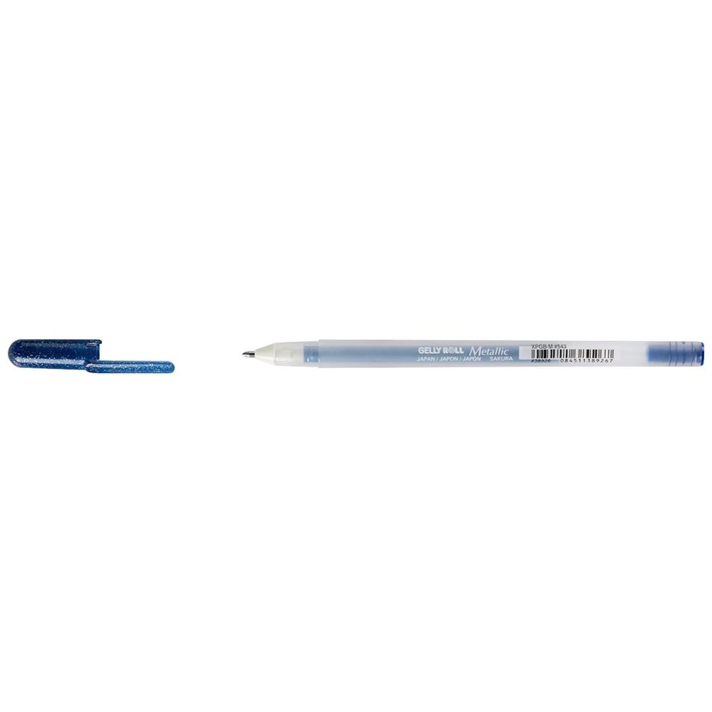 1 Sakura Gelly Roll Gel Pen Metallic Blue Black, 1 of 3