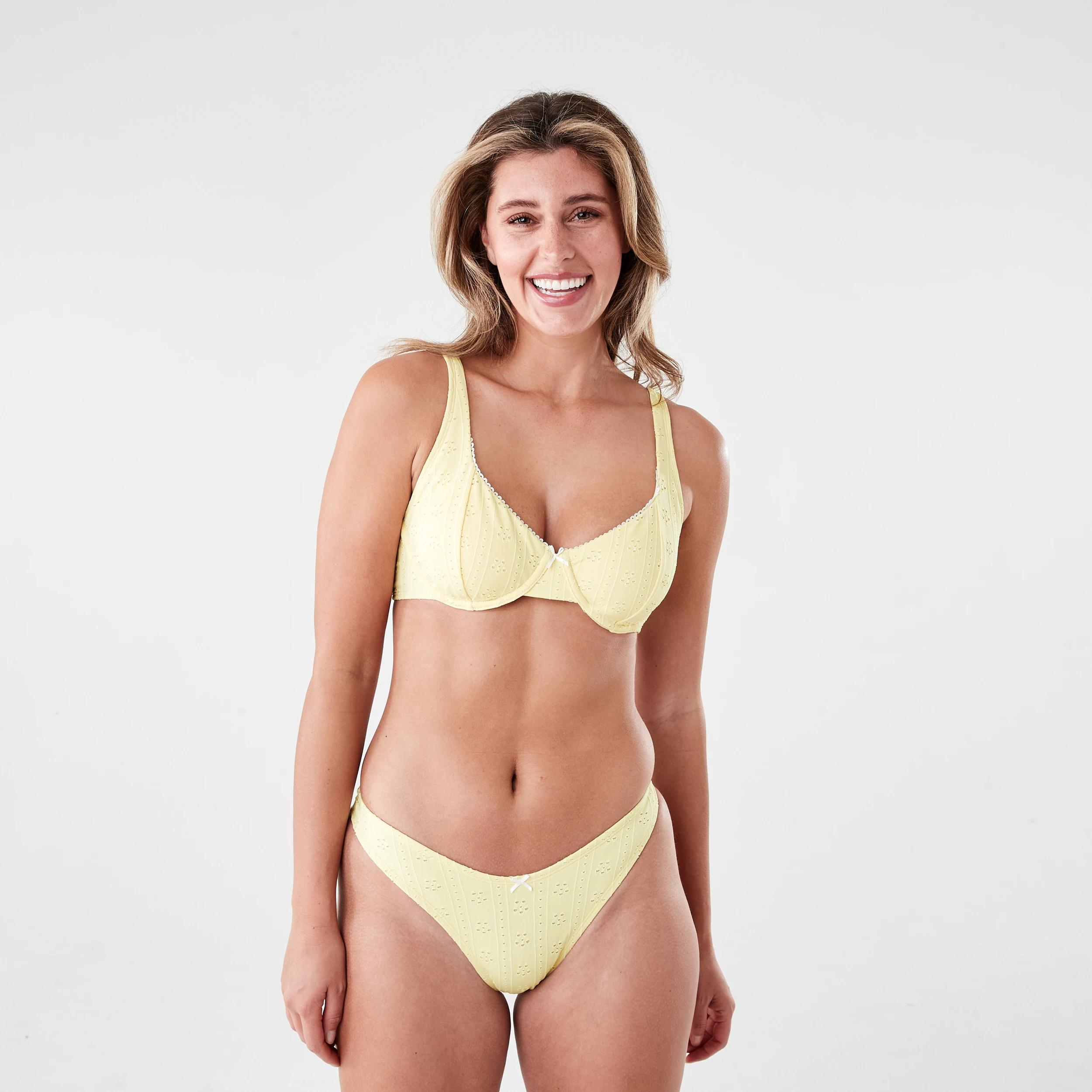 7 Broderie Balconette Bikini Top Fln Yellow, 7 of 7