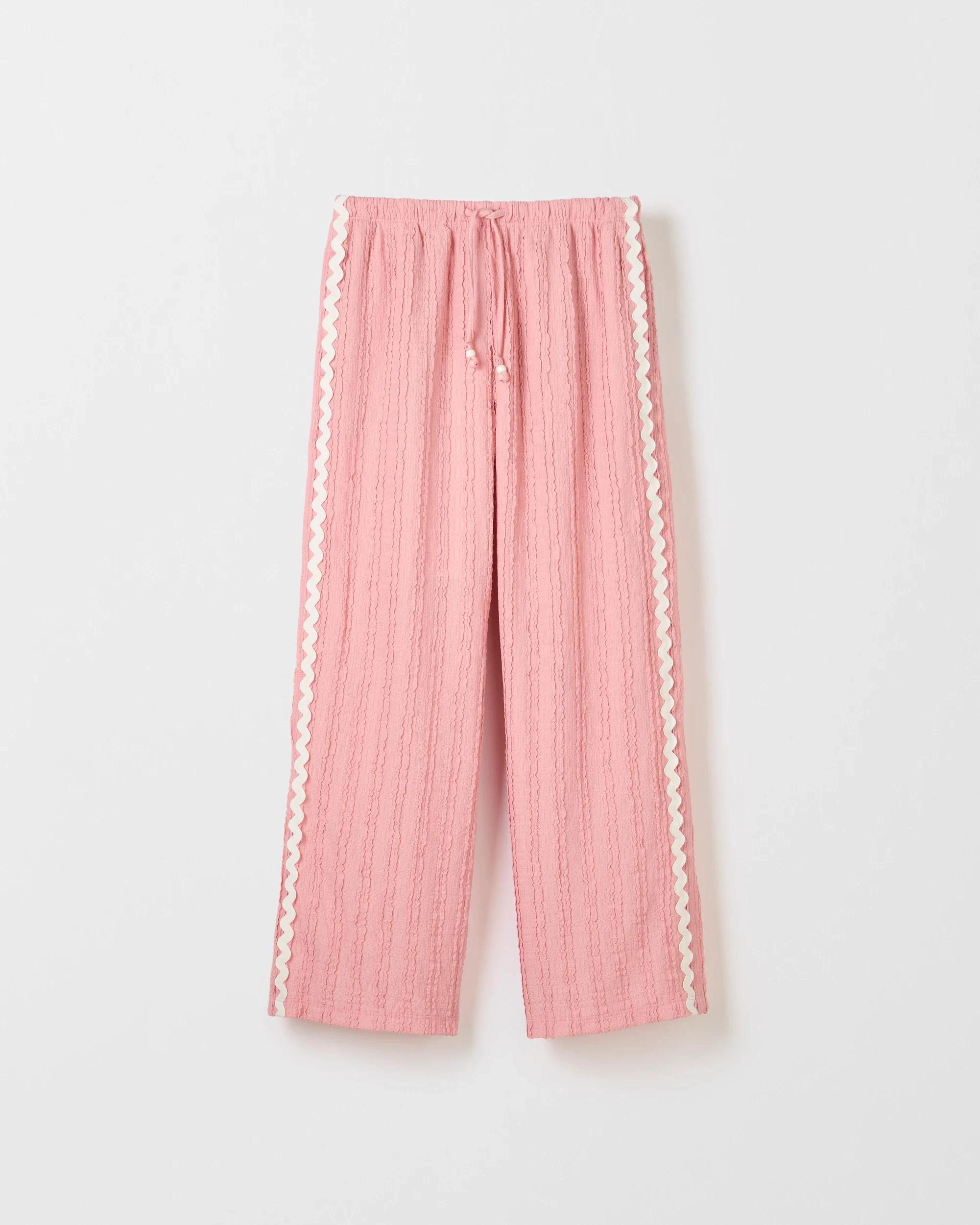 6 Target Older Girls Textured Wide Leg Pants POWDER PINK, 6 of 6