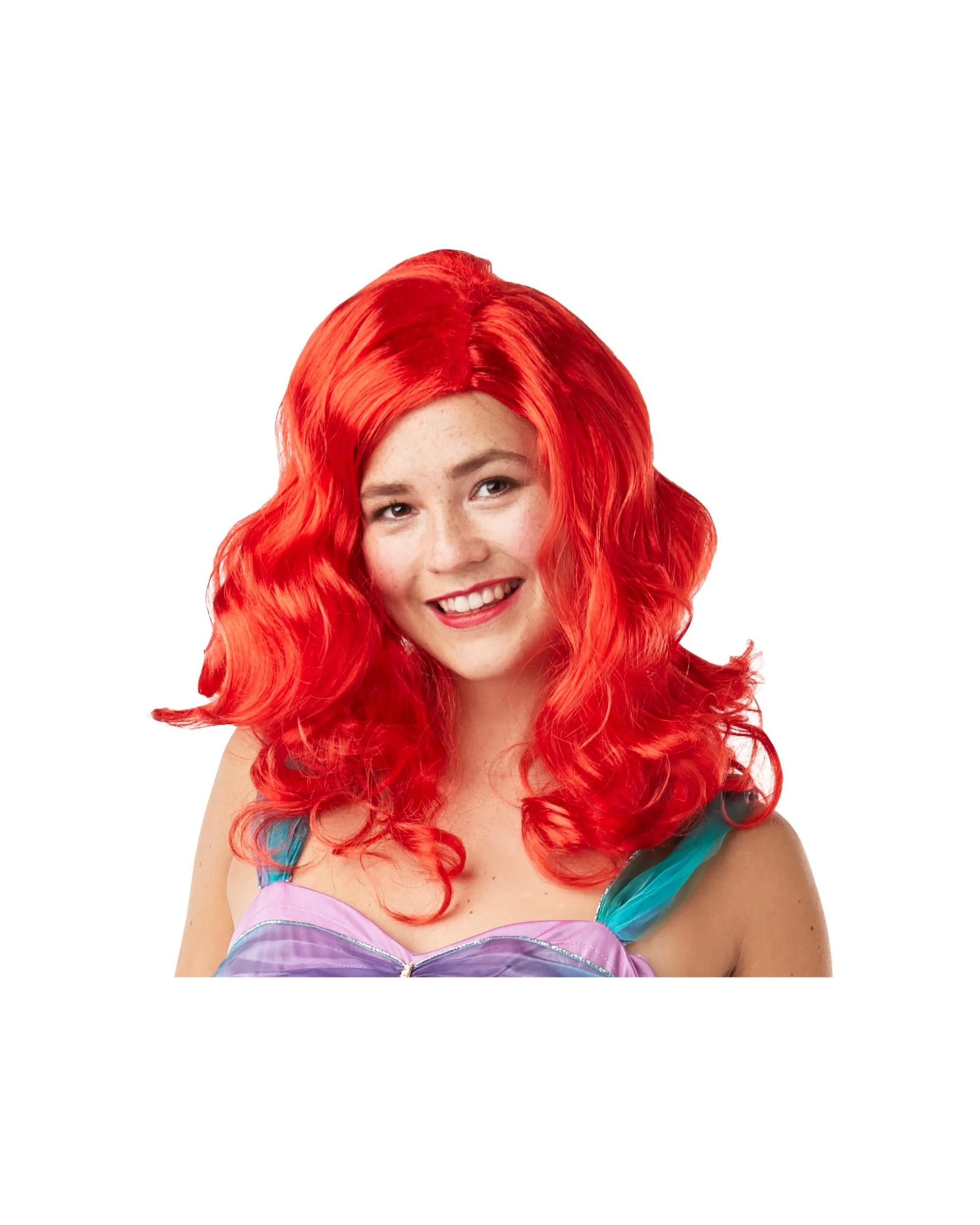 3 Disney Princess Little Mermaid Ariel Wig Hair Adult Dress Up Accessory - Red, 3 of 3