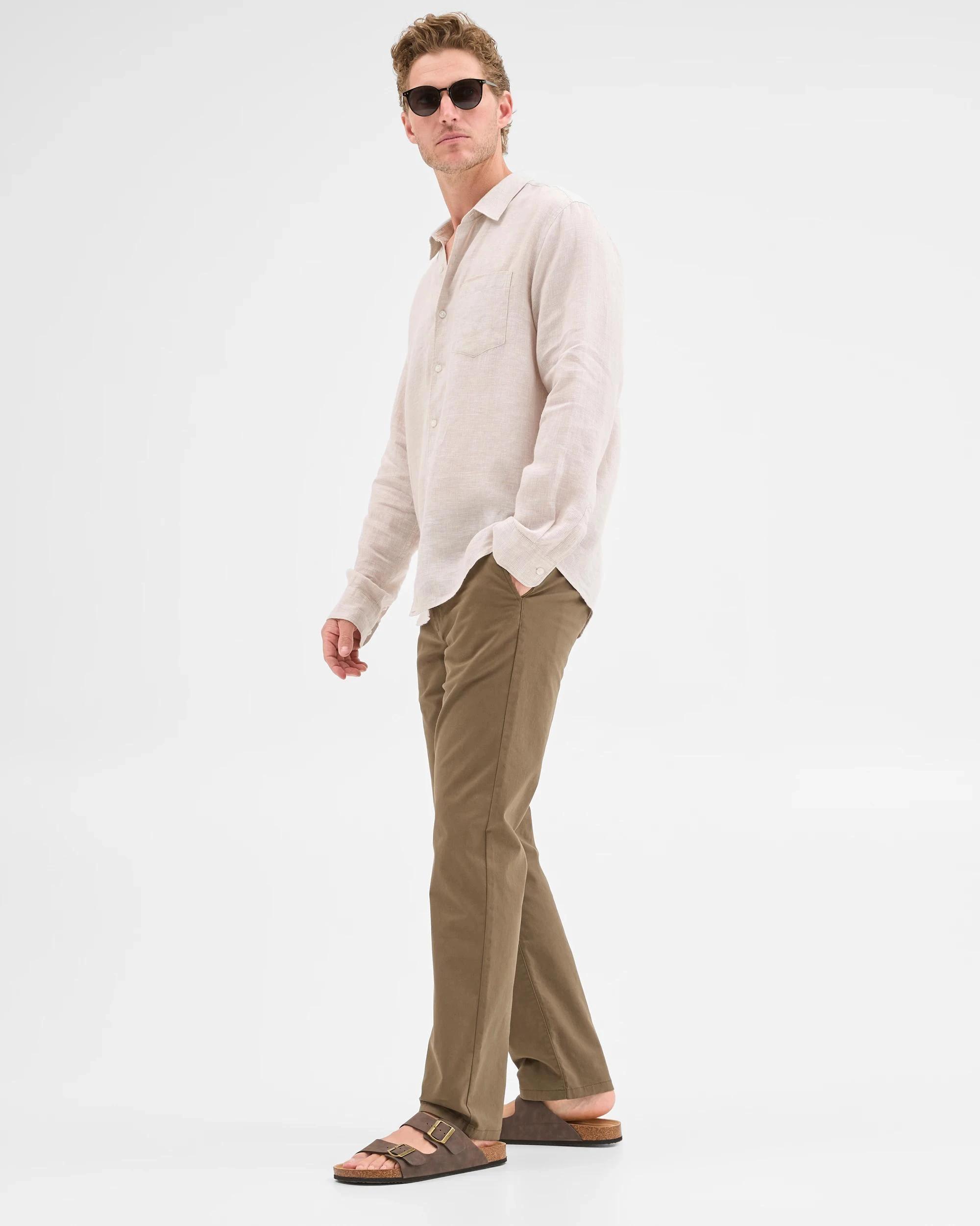 4 Target Australian Cotton Rich Straight Chino Pants DK MUSHROOM, 4 of 6