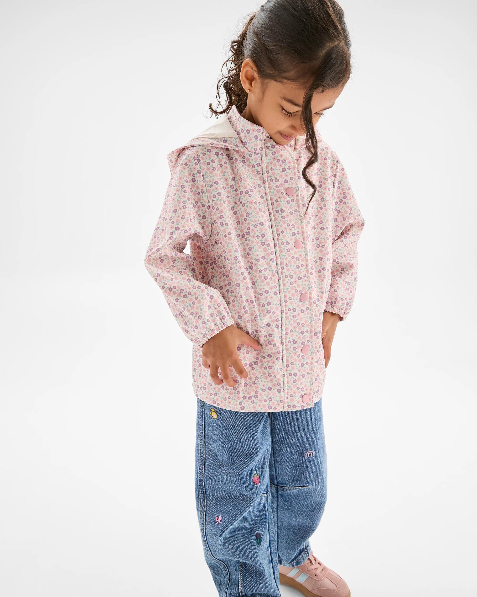 1 Target Kids Spray Jacket PINK DITSY AOP, 1 of 6
