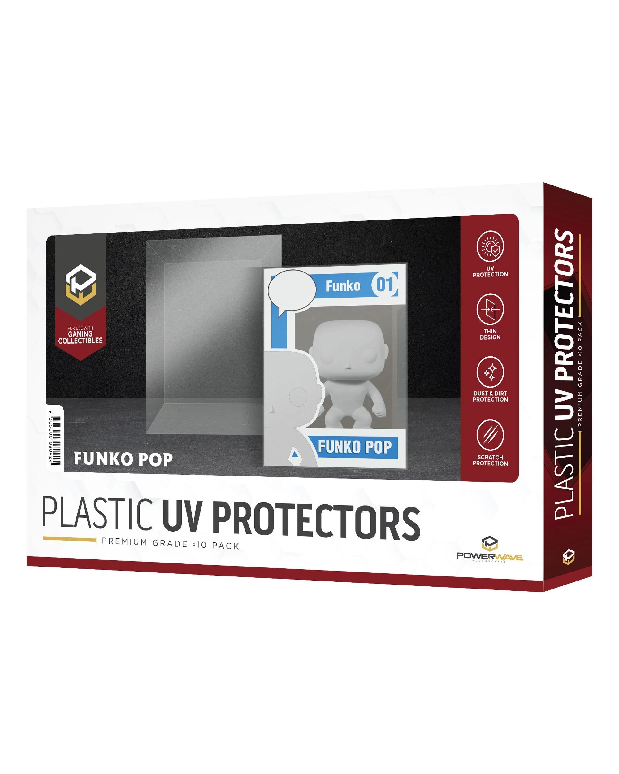 1 Powerwave Funko POP! Vinyl 0.5mm Plastic UV Protector 10 Pack - Clear, 1 of 3