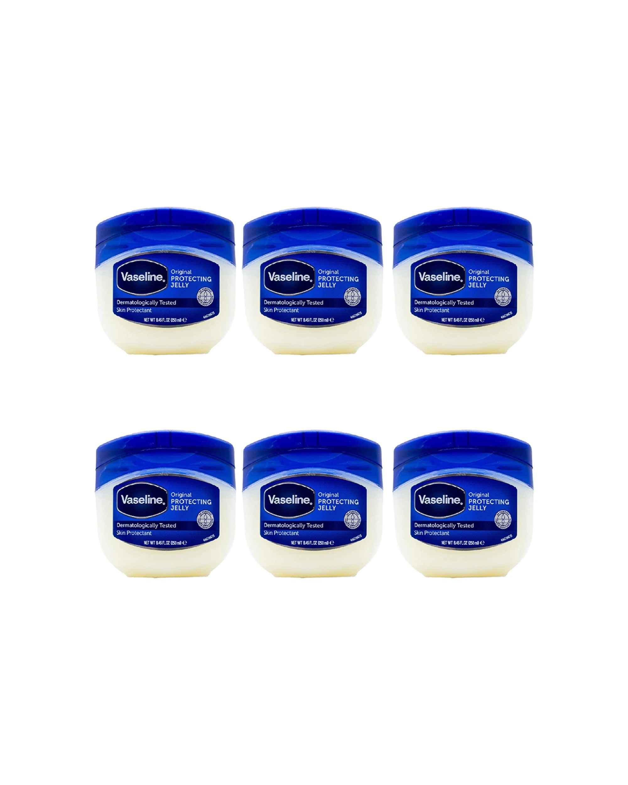 1 Vaseline Pure Petroleum Jelly Jar Moisturiser Original 6PK 250ml - Multi, 1 of 3