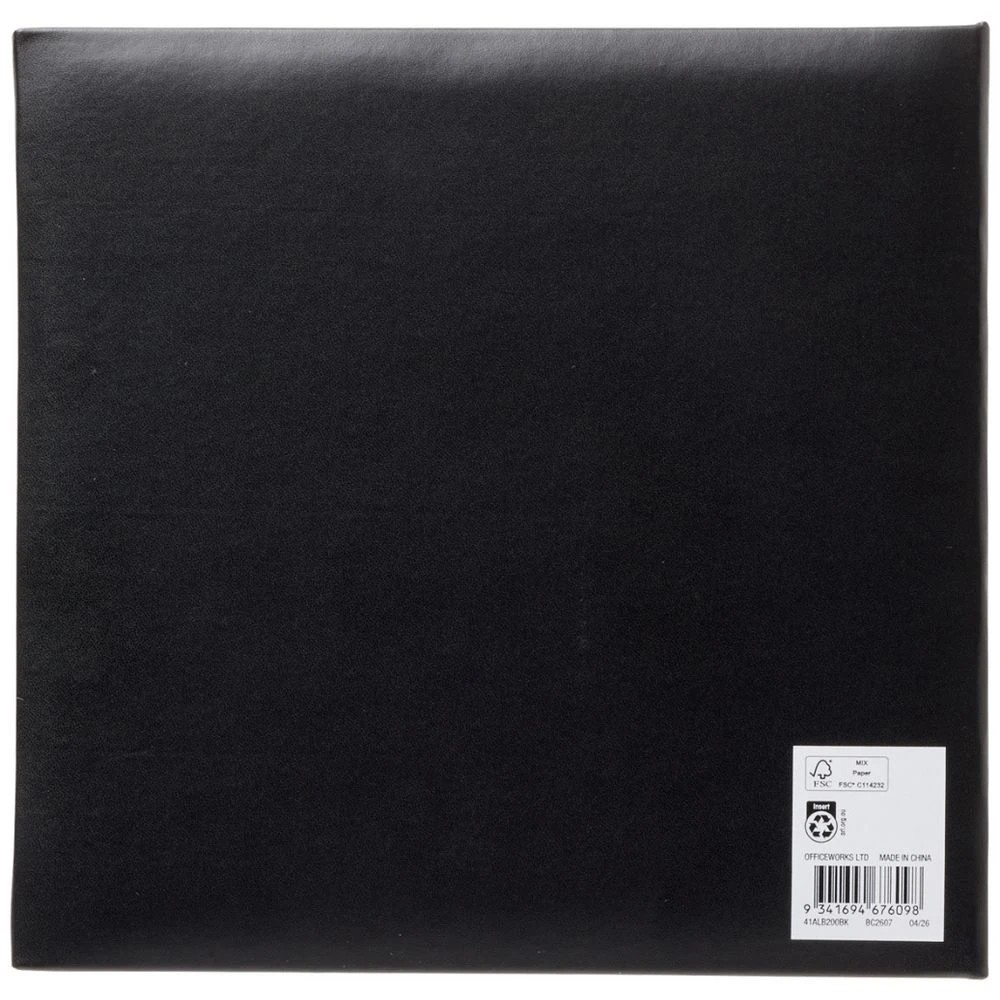 4 Officeworks 6x4 Photo Album Black 200 Pocket, 4 of 4