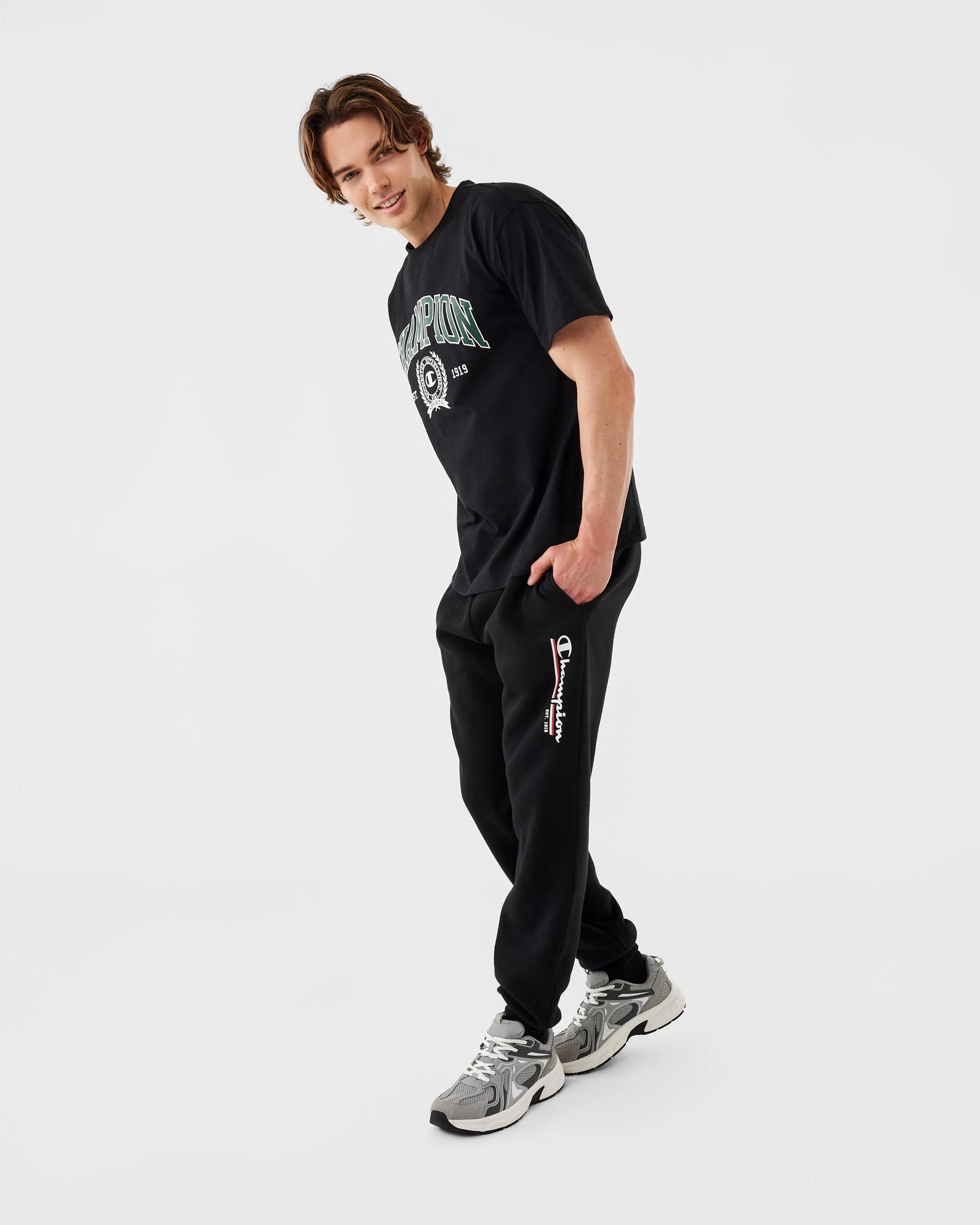 3 Champion Script Mens Joggers Black, 3 of 9