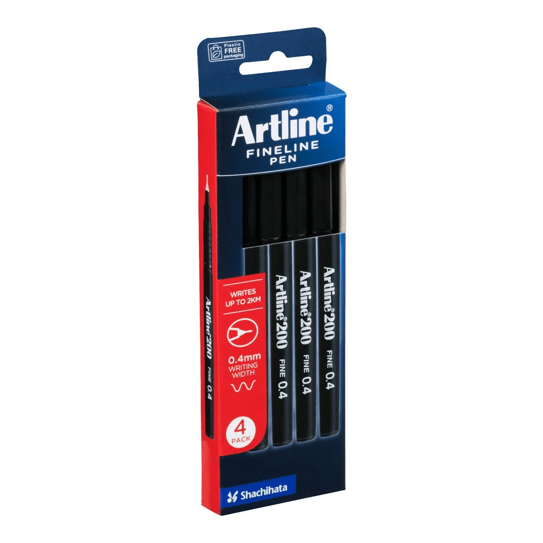 7 Artline 200 Fineliners Black 4 Pack, 7 of 7
