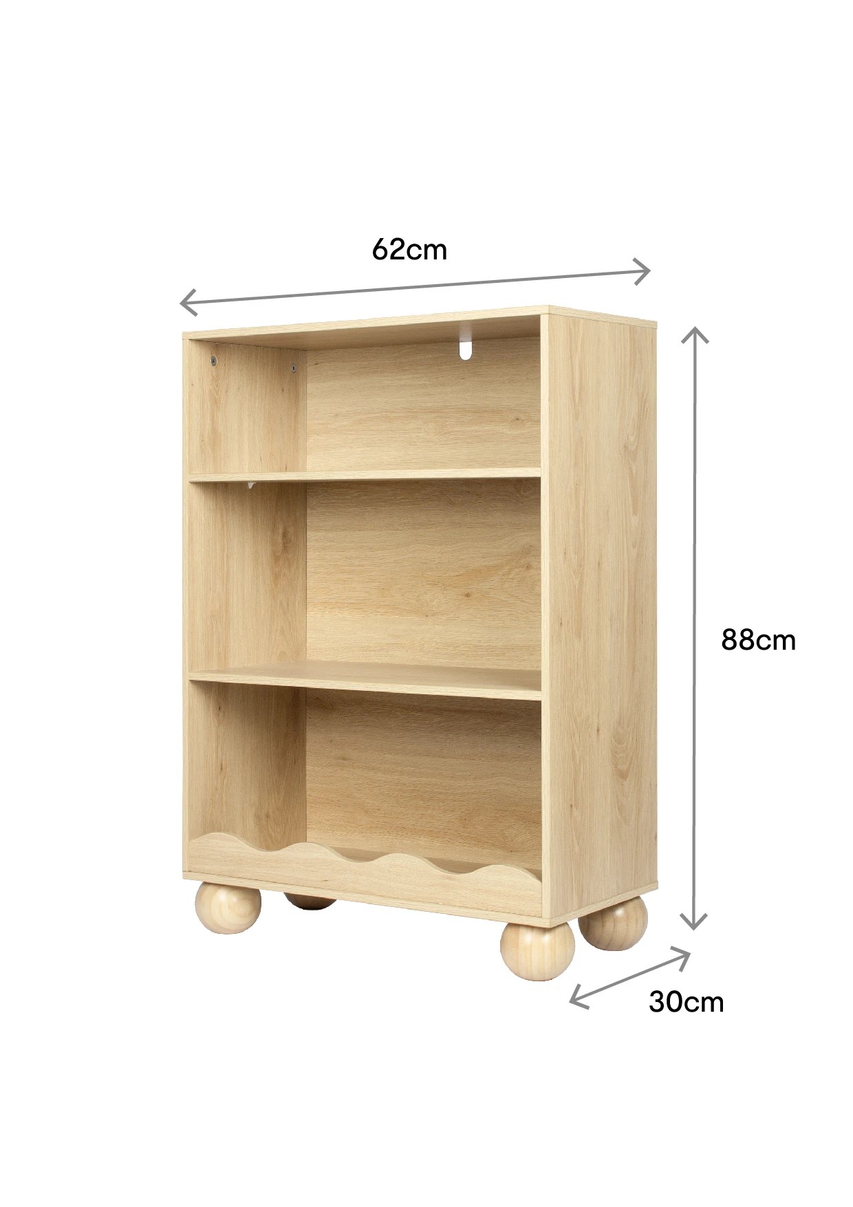 7 Wave Bookshelf - Oak, 7 of 7