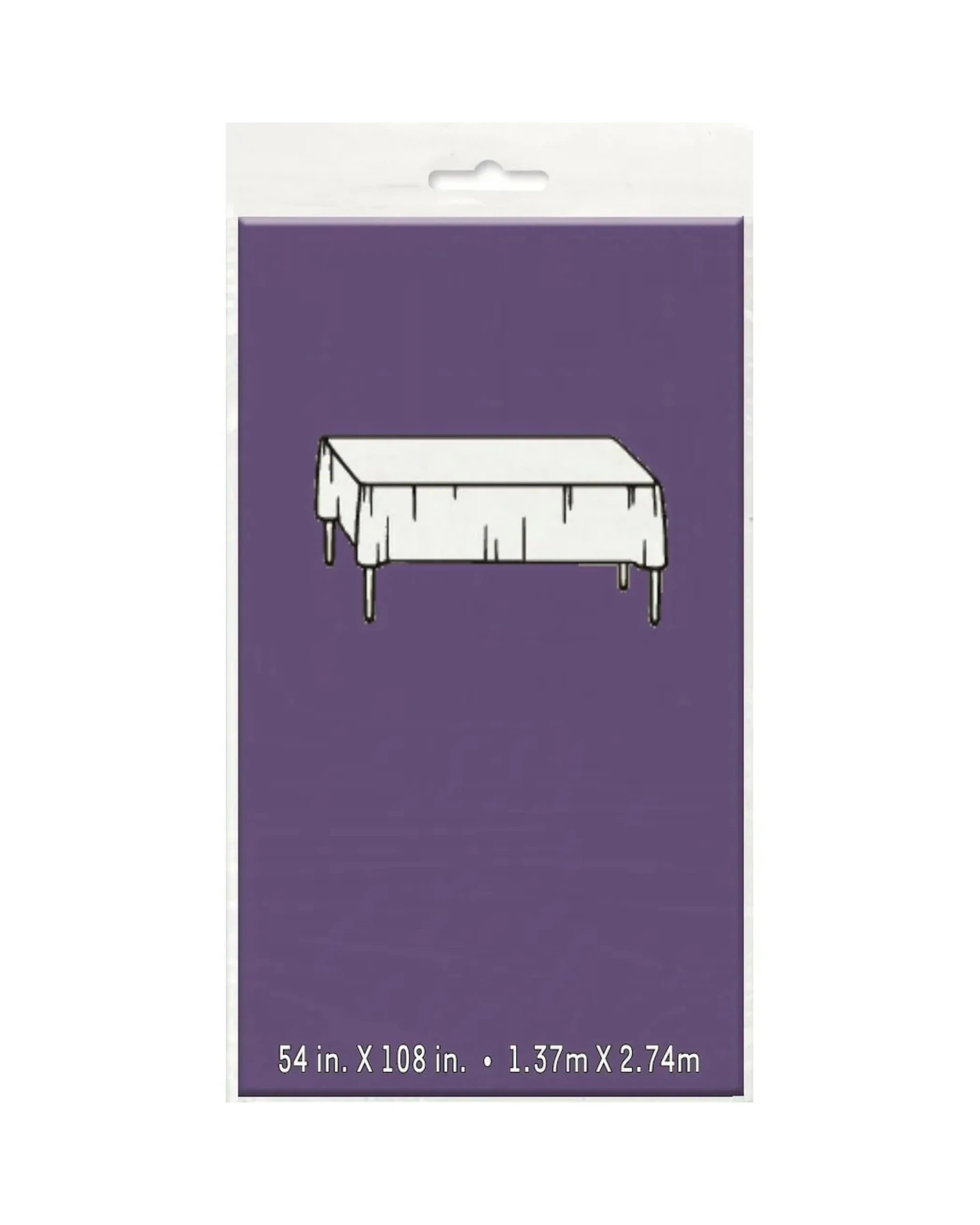 2 Unique Purple Rectangular Plastic Tablecloth - Purple, 2 of 2