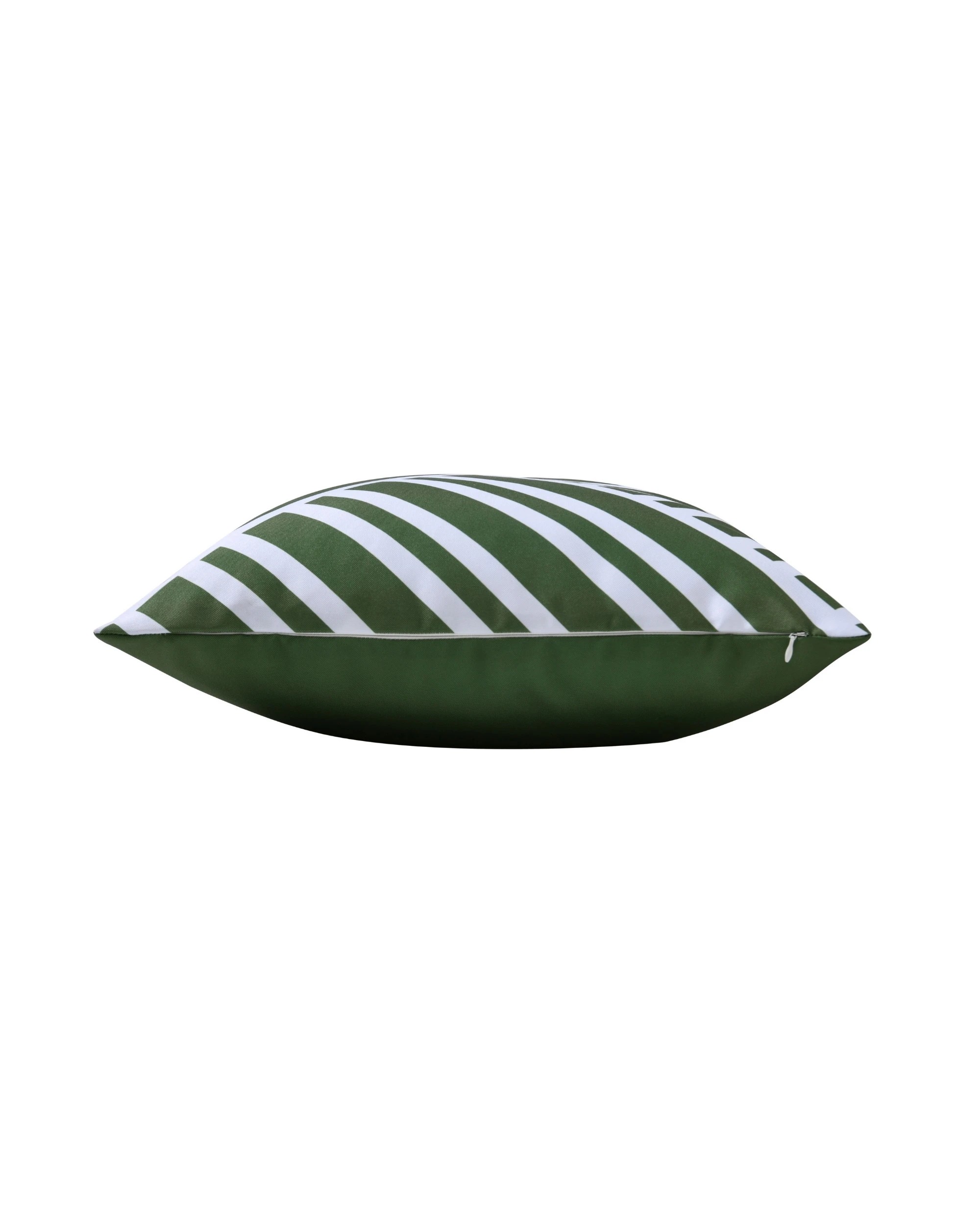 4 Vibes Sol Stripes Printed Outdoor Cushion 50x50cm - Olive, 4 of 8